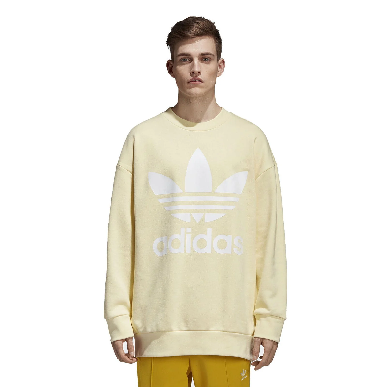 adidas Originals Oversize Trefoil Sweatshirt - Yellow - Image 3