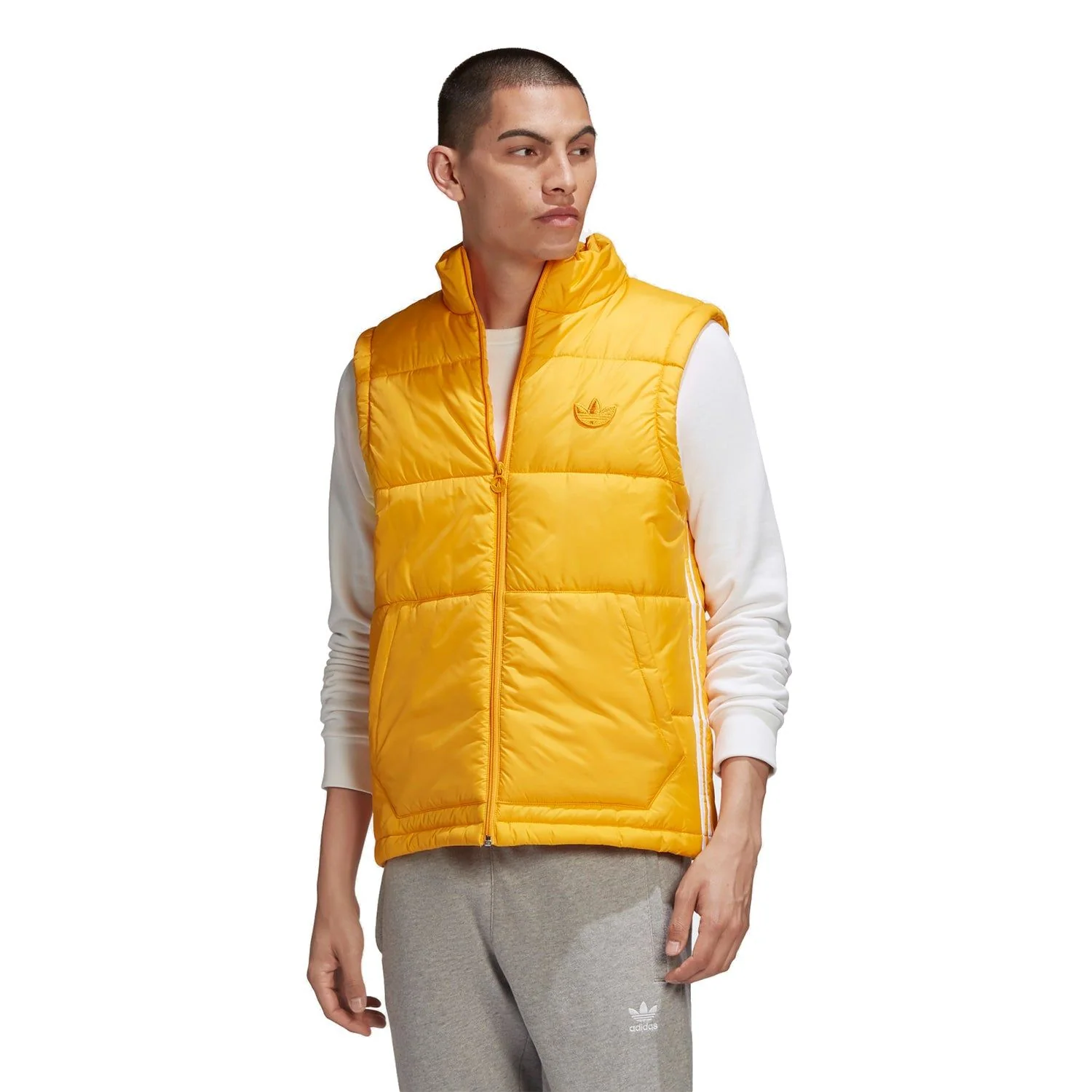 adidas Originals Padded Puffer Gilet - Gold Yellow - Image 3