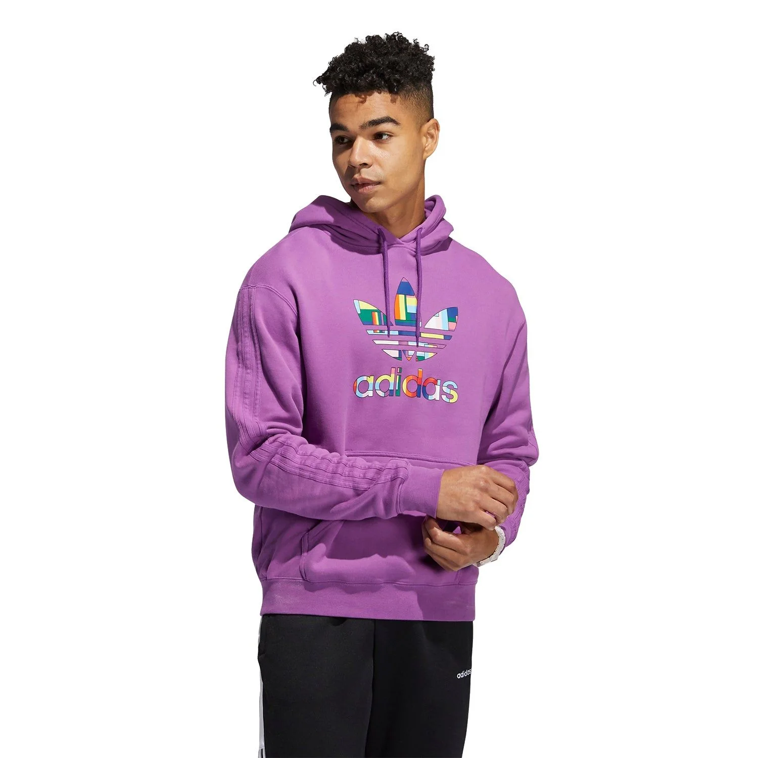 adidas Originals Pride Flag Fill Hoodie - Purple - Image 4