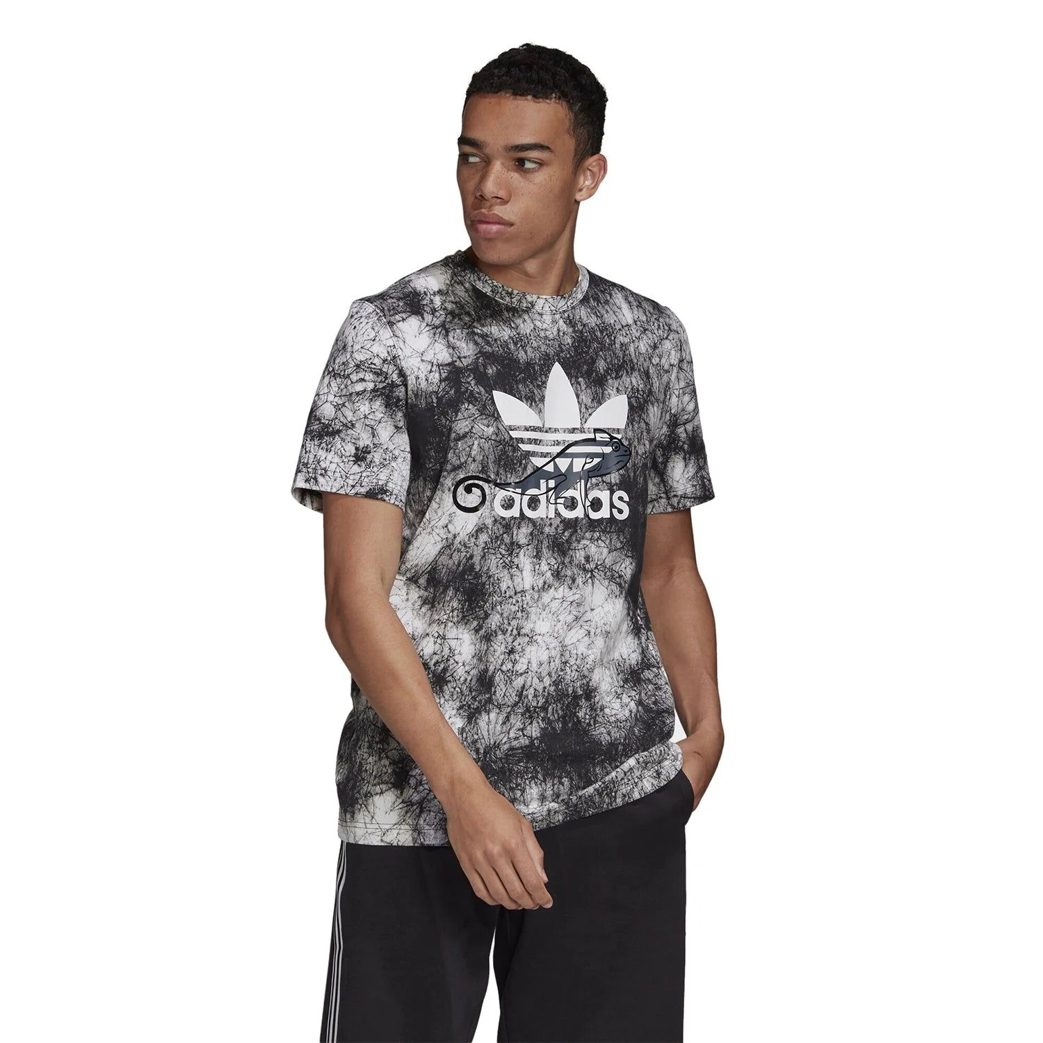 adidas Originals PT3 Allover Print T-Shirt - Black - Image 3