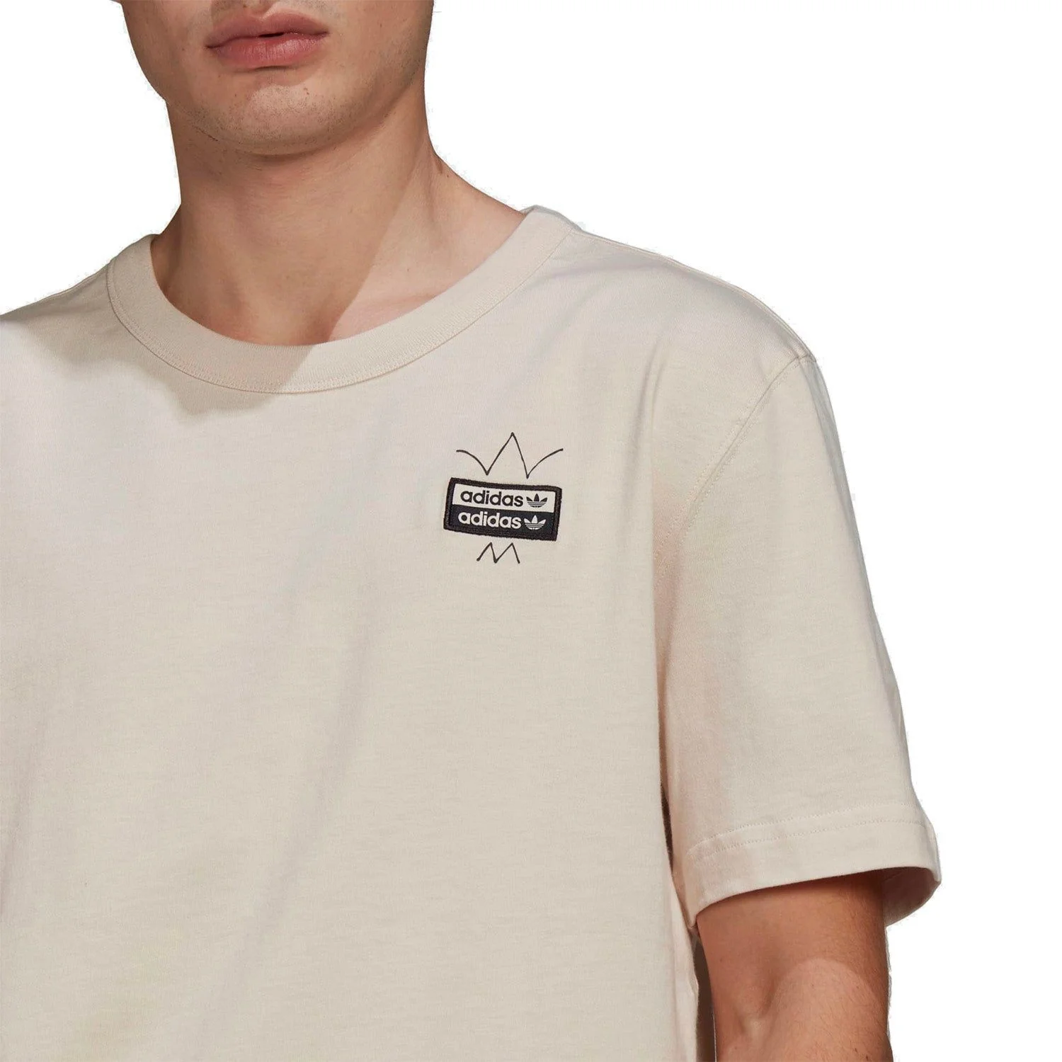 adidas Originals R.Y.V. Abstract Trefoil Tee - Beige - Image 3