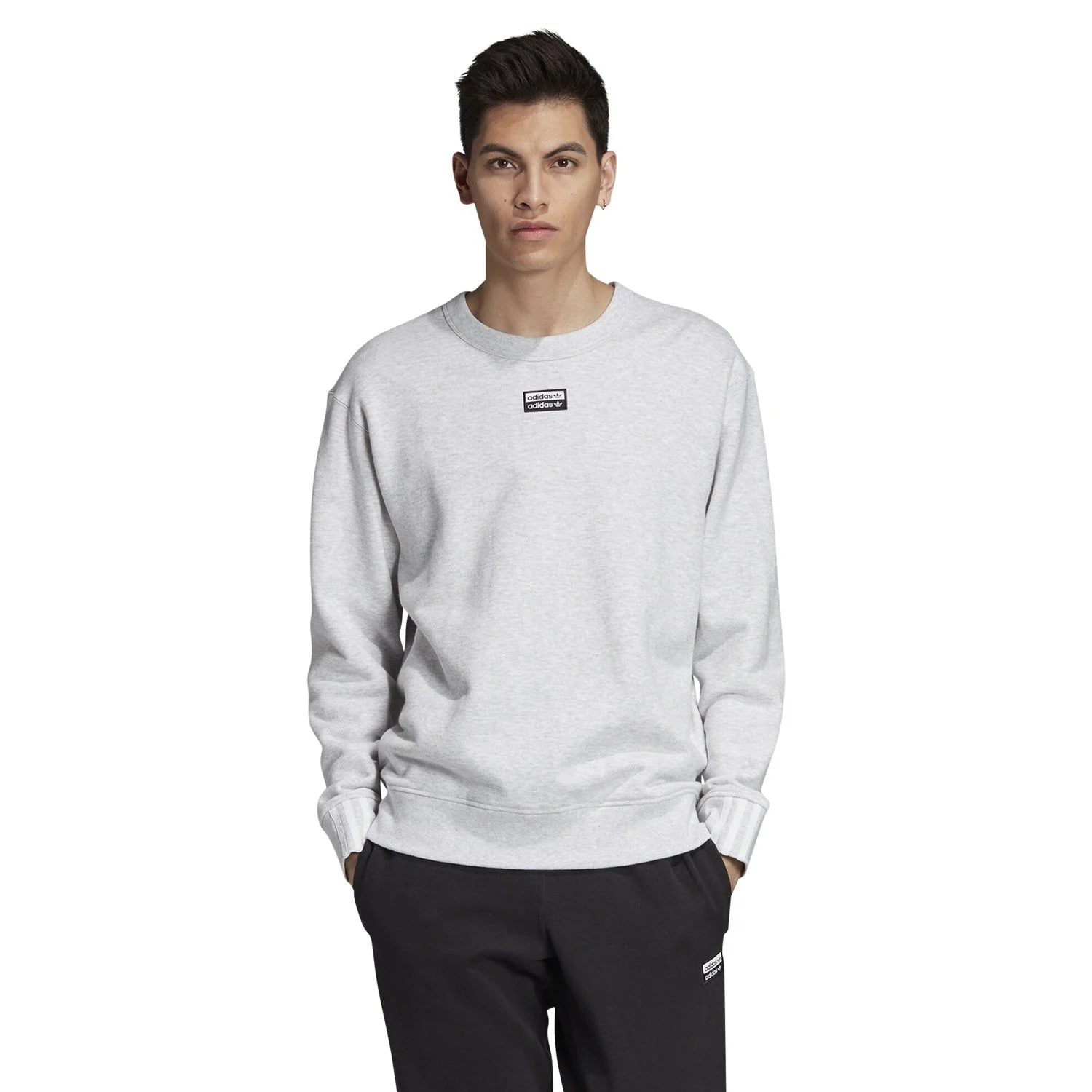 adidas Originals R.Y.V. Crew Sweatshirt - Grey - Image 3