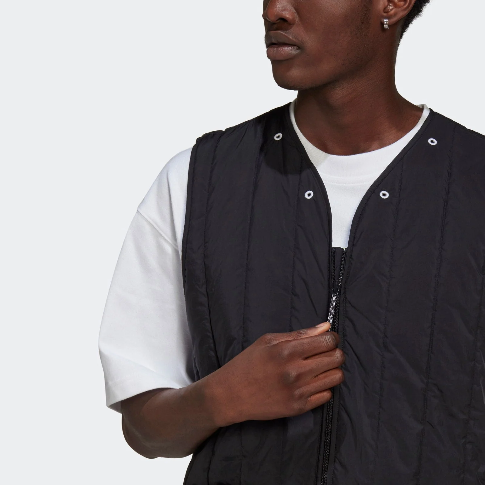 adidas Originals R.Y.V. Light Padded Utility Vest Gilet - Black - Image 5