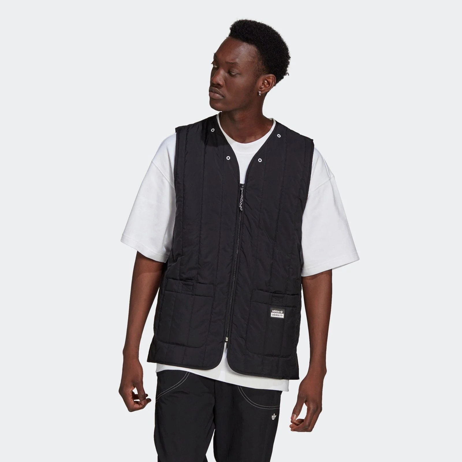 adidas Originals R.Y.V. Light Padded Utility Vest Gilet - Black - Image 6