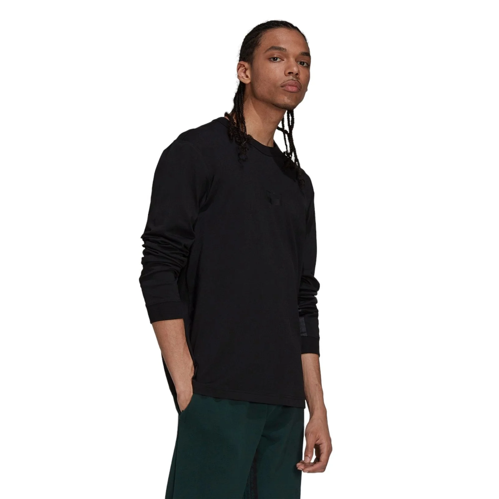 adidas Originals R.Y.V. Long Sleeve Logo T-Shirt - Black - Image 6