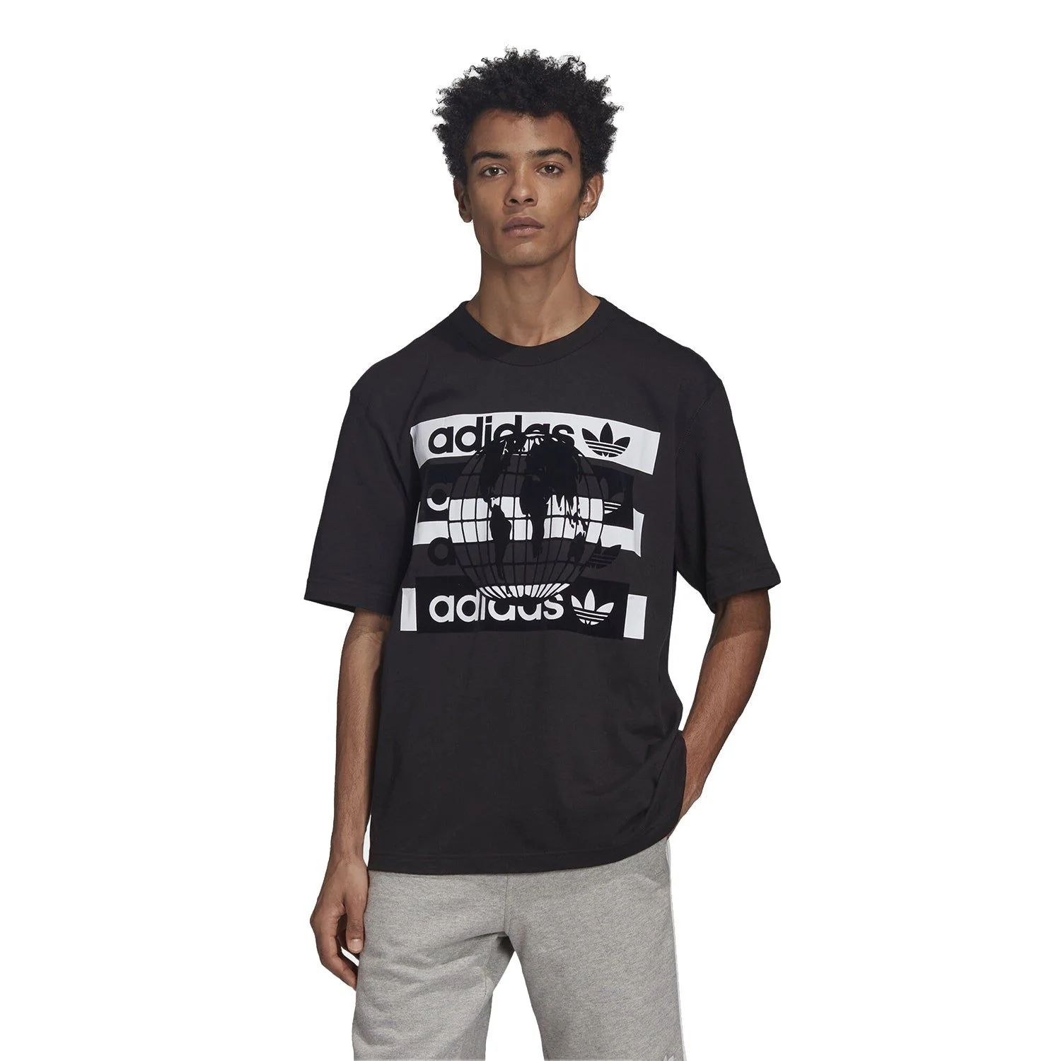 adidas Originals R.Y.V. Message Tee - Black - Image 3