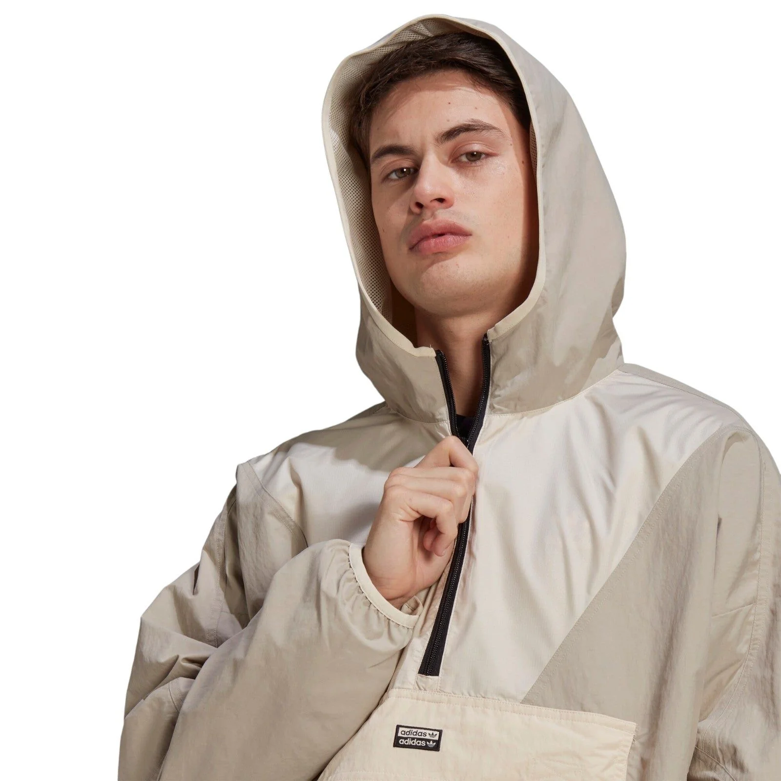 adidas Originals R.Y.V. V-Line Woven Windbreaker - Beige - Image 6