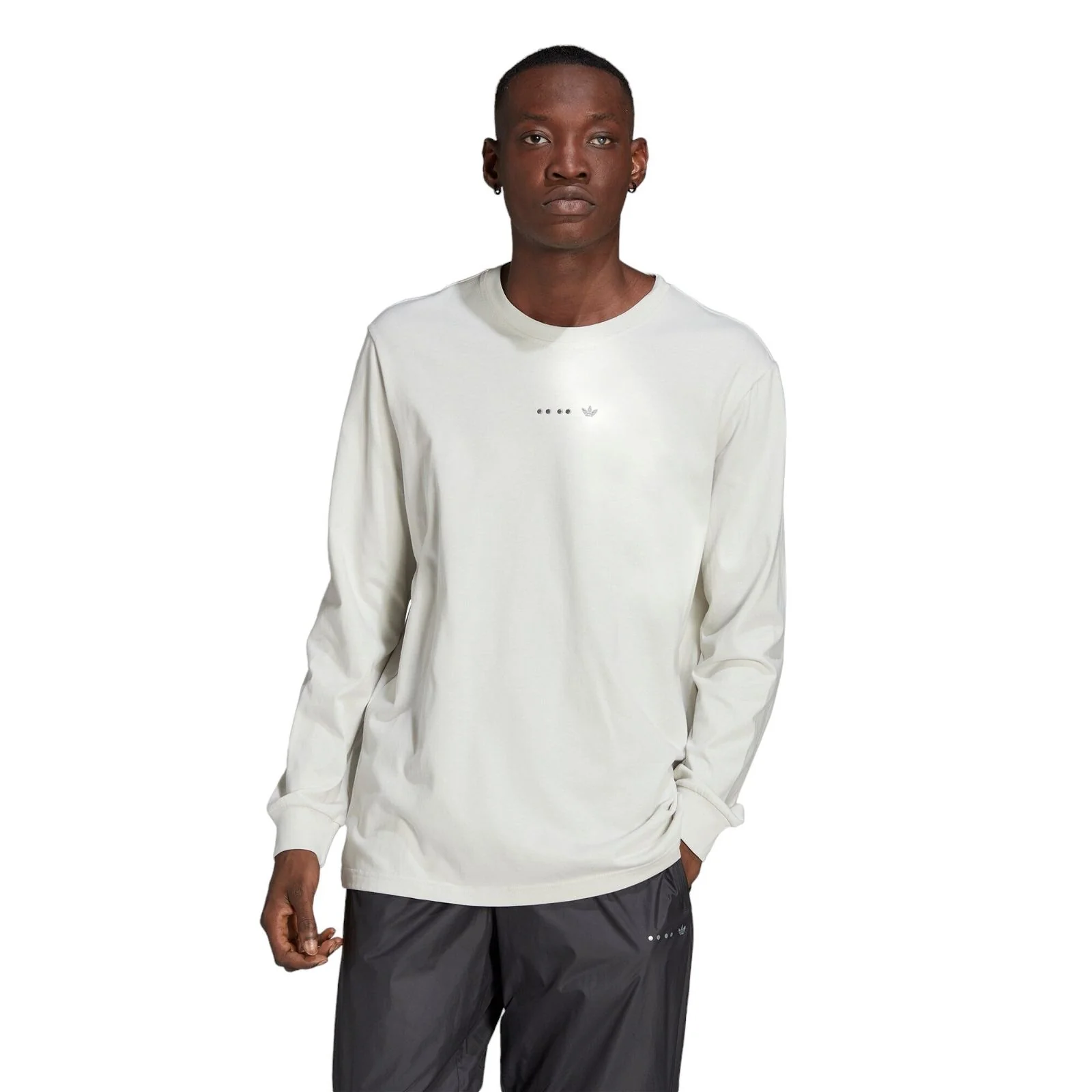 adidas Originals Reclaim Logo Long Sleeve T-Shirt - Orbit Grey - Image 2