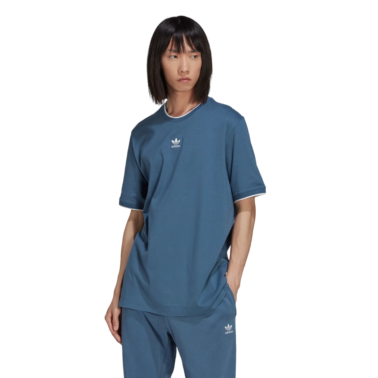 adidas Originals Rekive Retro Crew Tee - Wonder Steel - Image 2