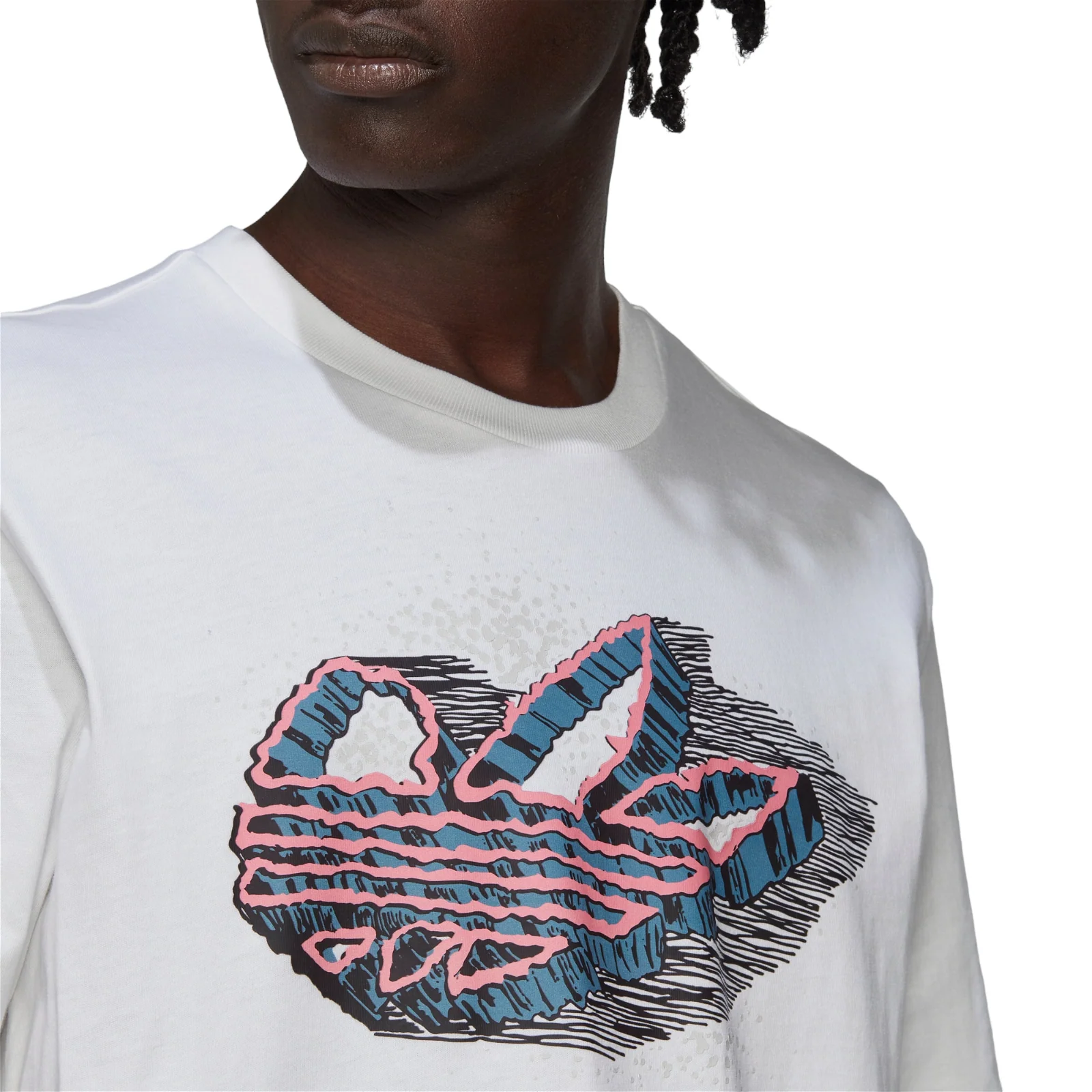 adidas Originals Rekive Speed Trefoil Graphic T-Shirt - White - Image 2