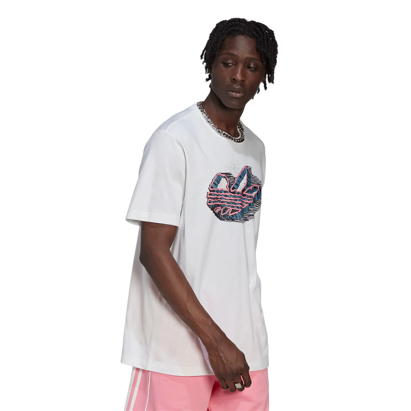 adidas Originals Rekive Speed Trefoil Graphic T-Shirt - White - Image 3
