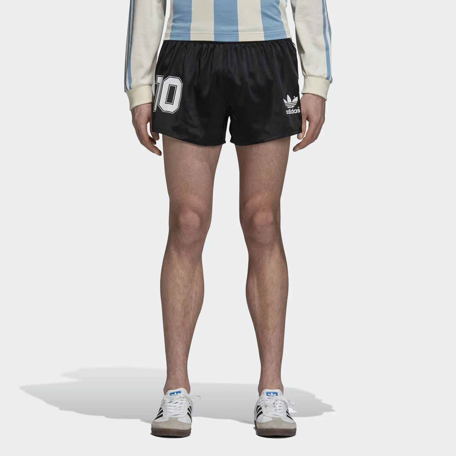 adidas Originals Retro Argentina Football Shorts - Black - Image 3