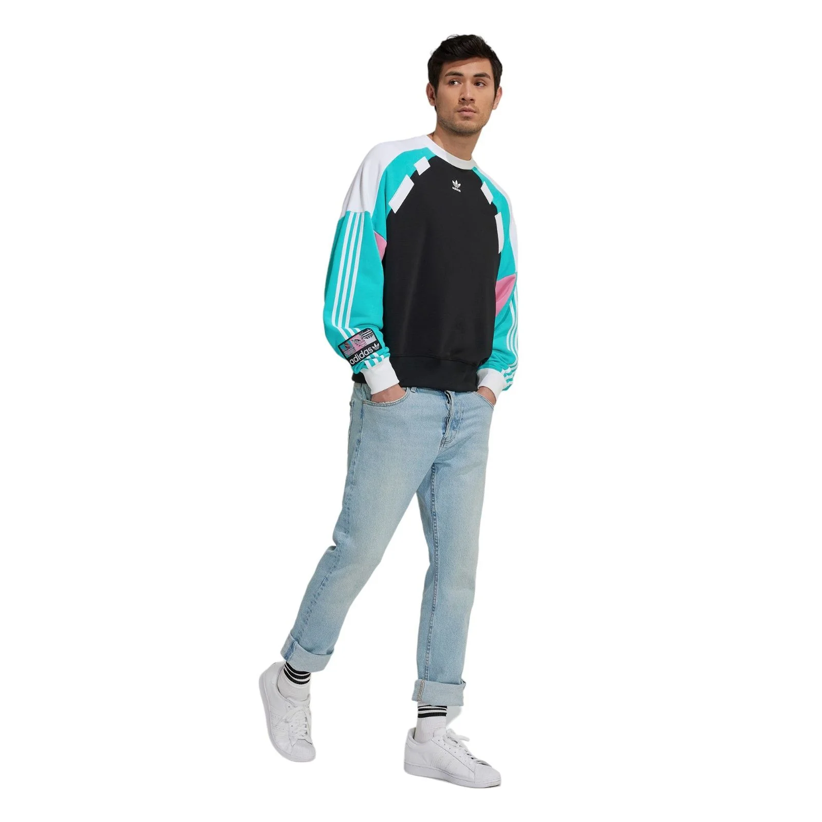 adidas Originals Retro Crew Sweatshirt (Gender Neutral) - Black - Image 4
