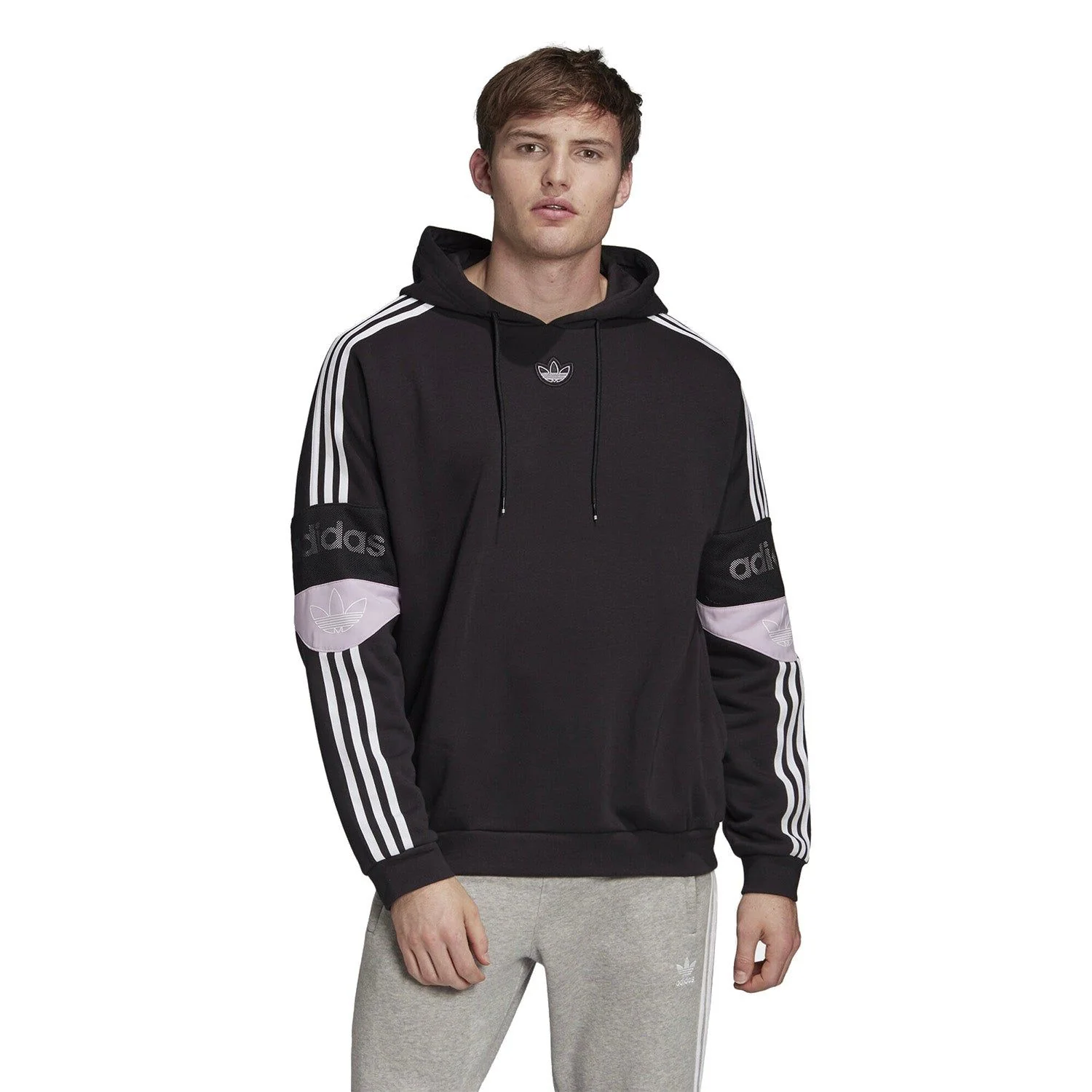 adidas Originals Retro Football Popover Hoodie - Black - Image 3
