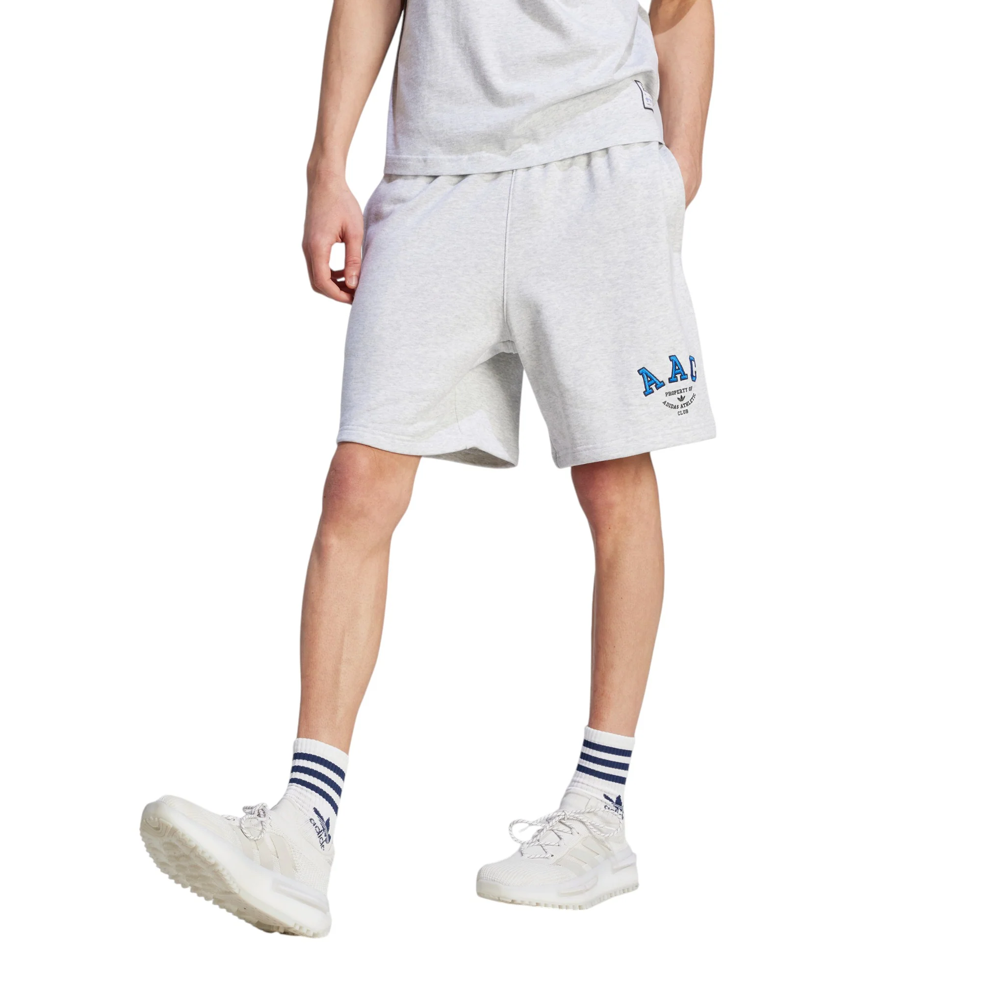 adidas Originals RIFTA Metro AAC Shorts - Light Grey Heather - Image 2