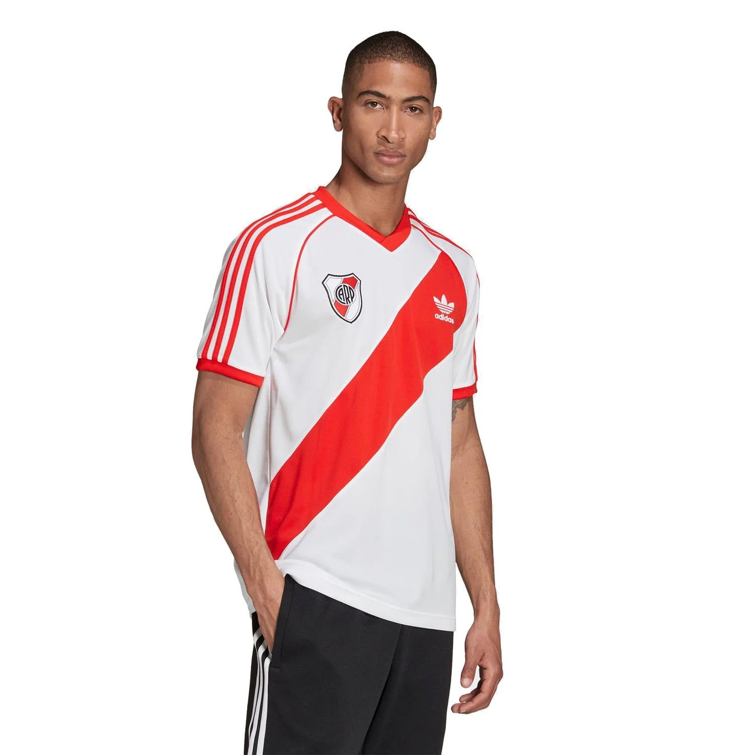 adidas Originals River Plate 85 Retro Jersey - White - Image 4