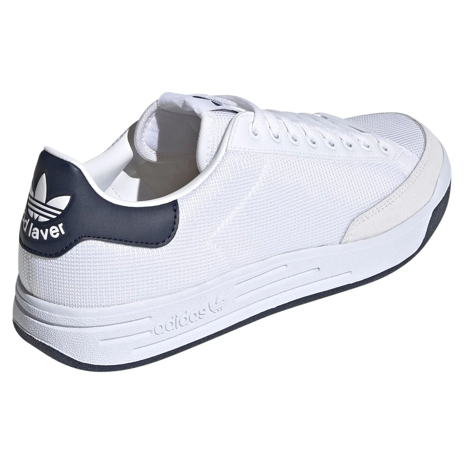 adidas Originals Rod Laver Shoes - White & Navy - Image 3