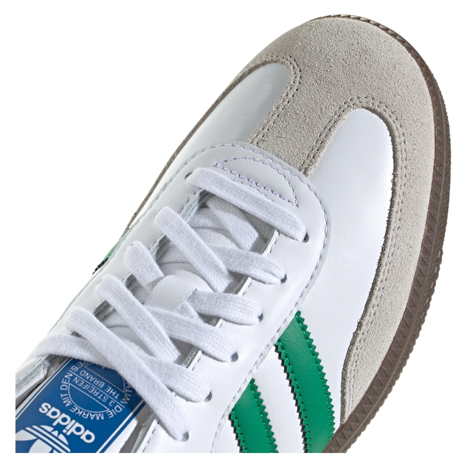 adidas Originals Samba OG Shoes - Cloud White / Green - Image 5