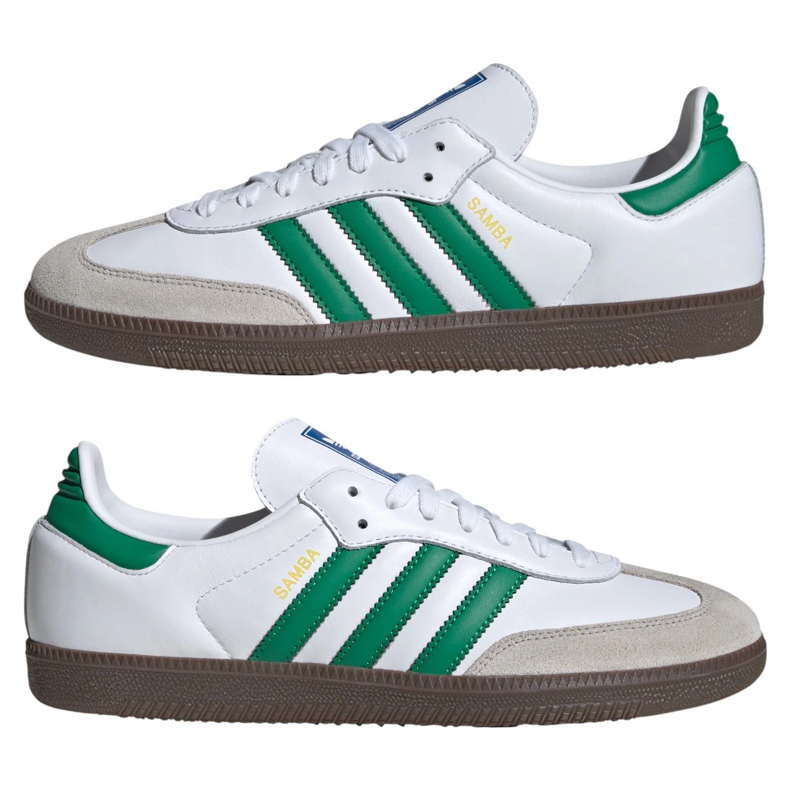 adidas Originals Samba OG Shoes - Cloud White / Green - Image 9