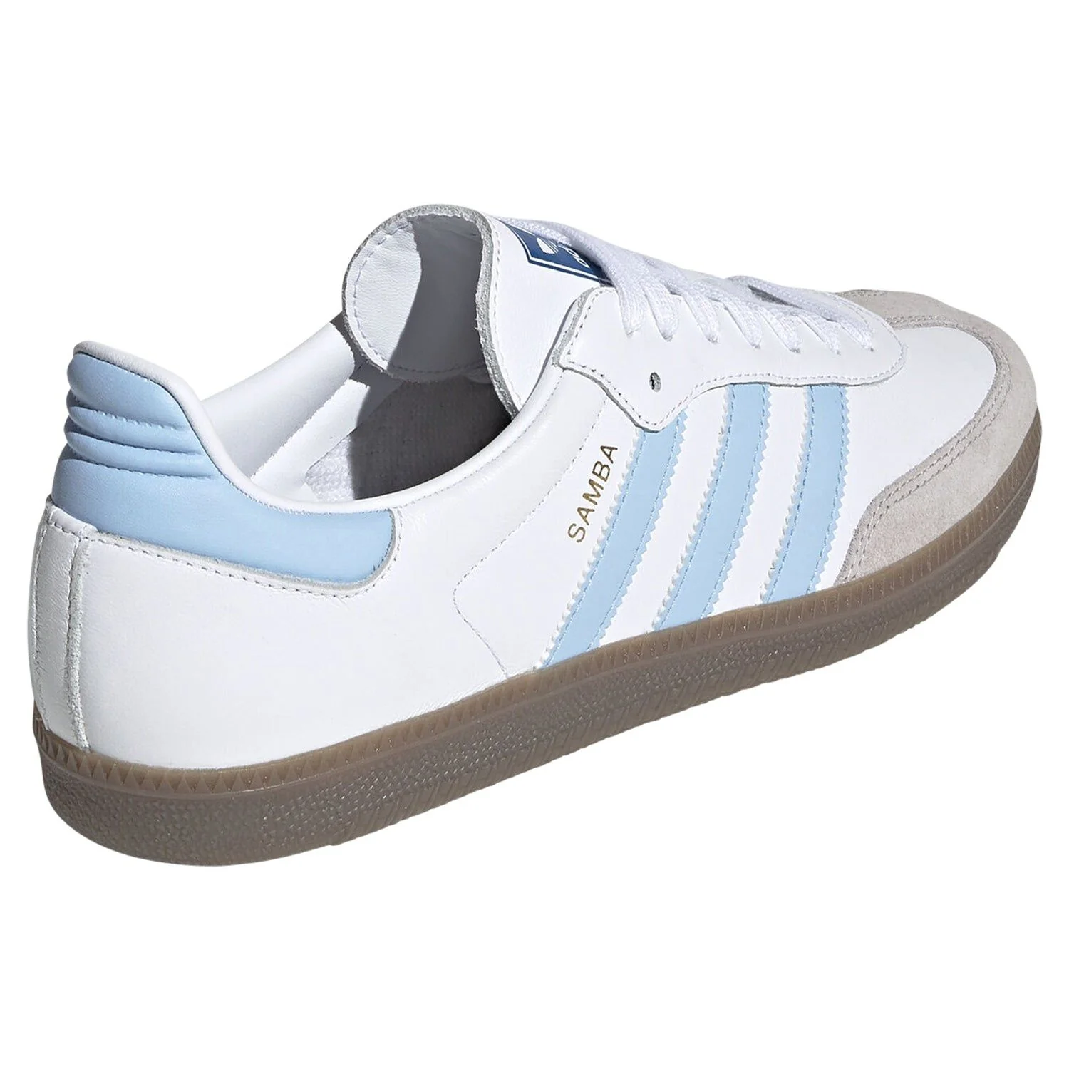 adidas Originals Samba OG Trainers - White & Sky Blue - Image 3