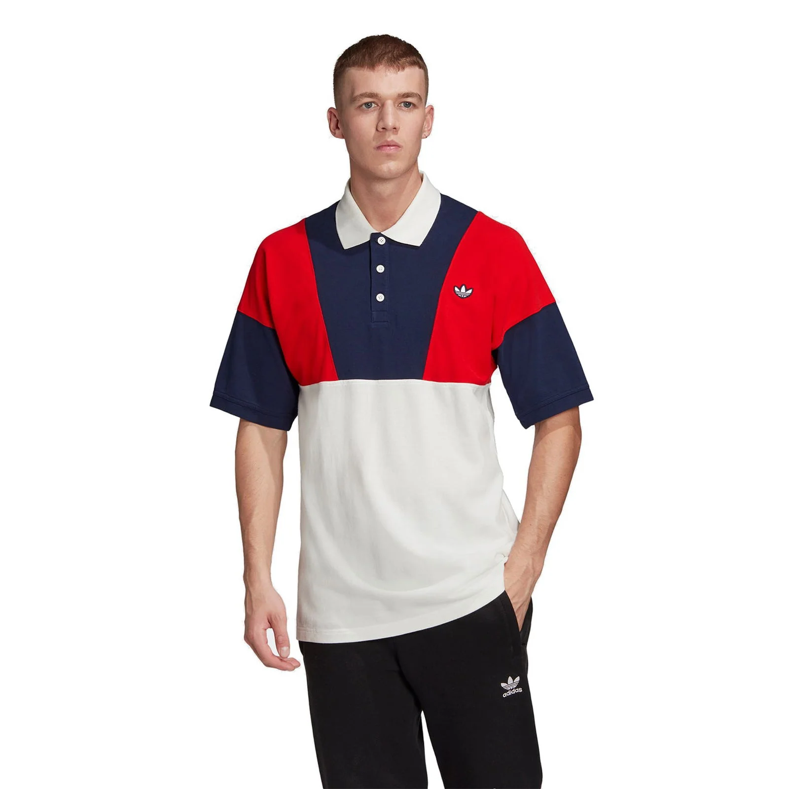 adidas Originals Samstag Polo Shirt - Red - Image 3