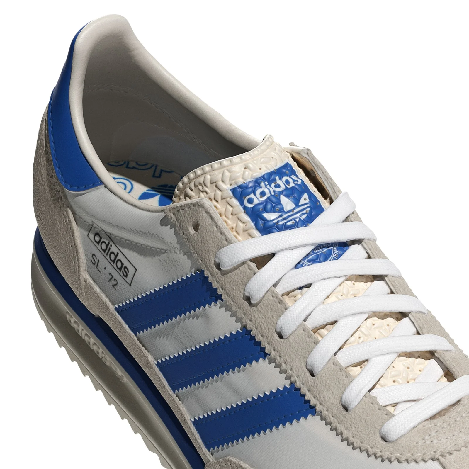 adidas Originals SL 72 RS Shoes - Chalk White / Blue - Image 4