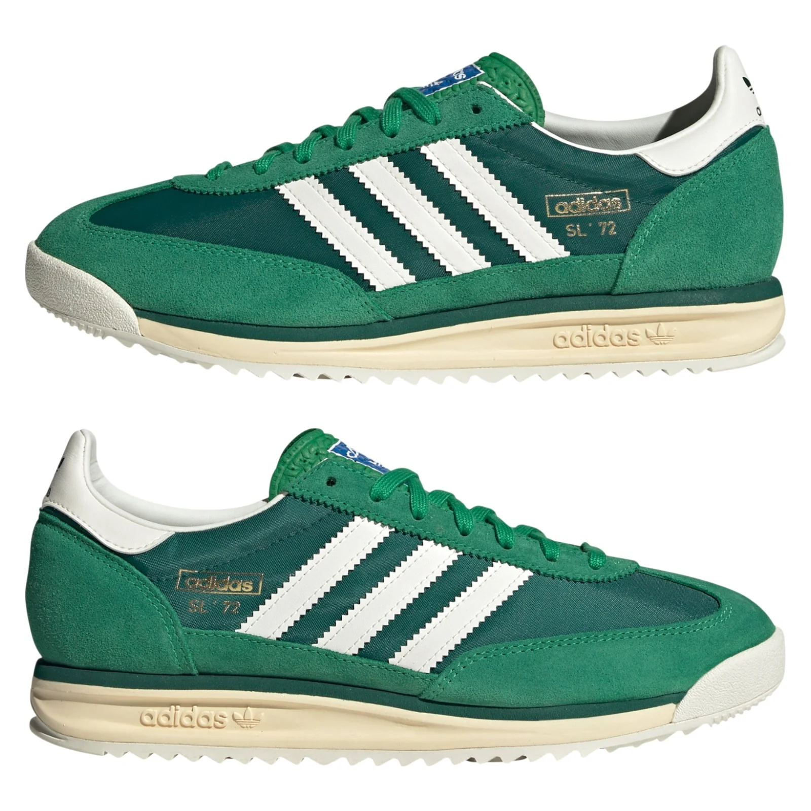 adidas Originals SL 72 RS Shoes - Collegiate Green / Core White - Image 9