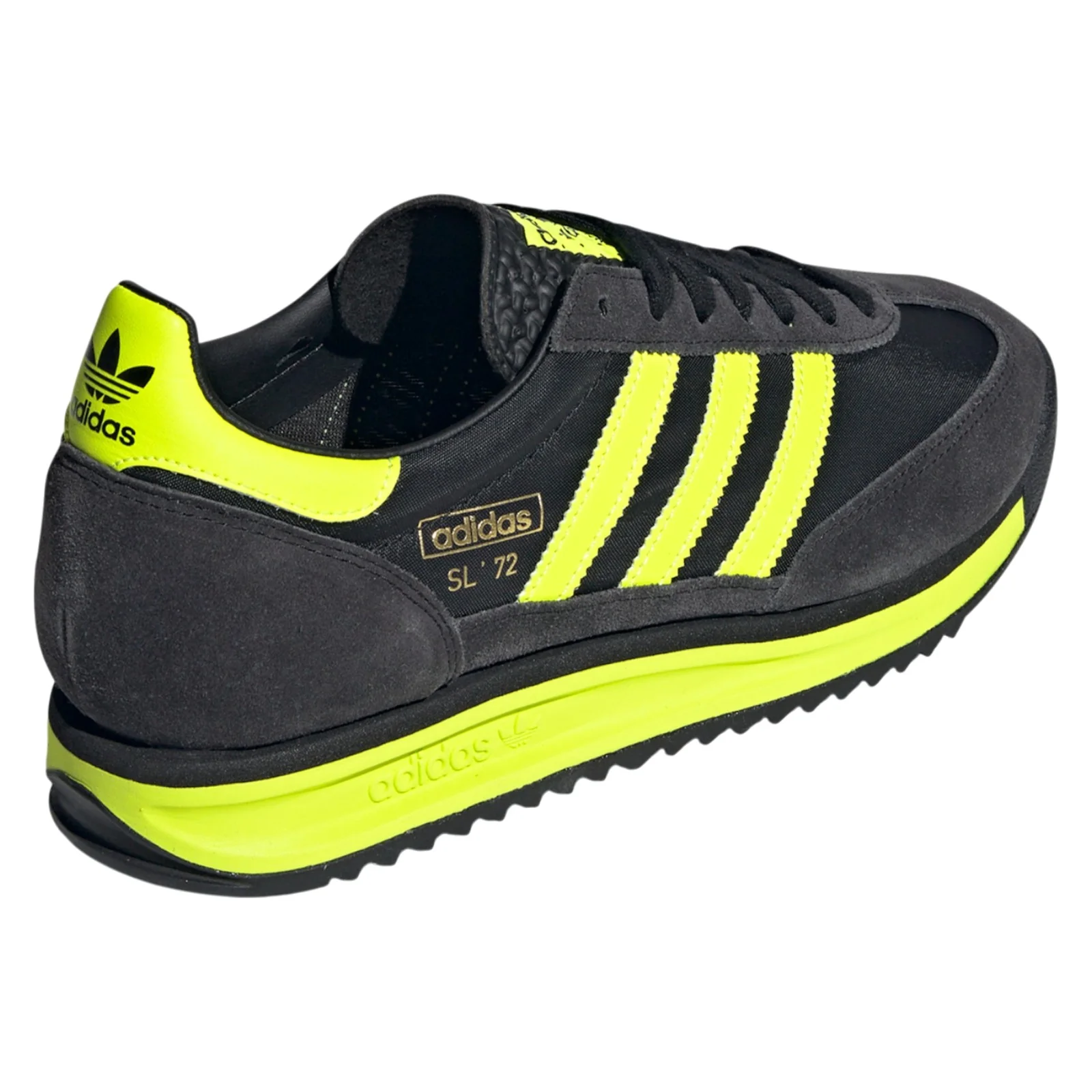 adidas Originals SL 72 RS Trainers - Core Black / Solar Yellow - Image 3