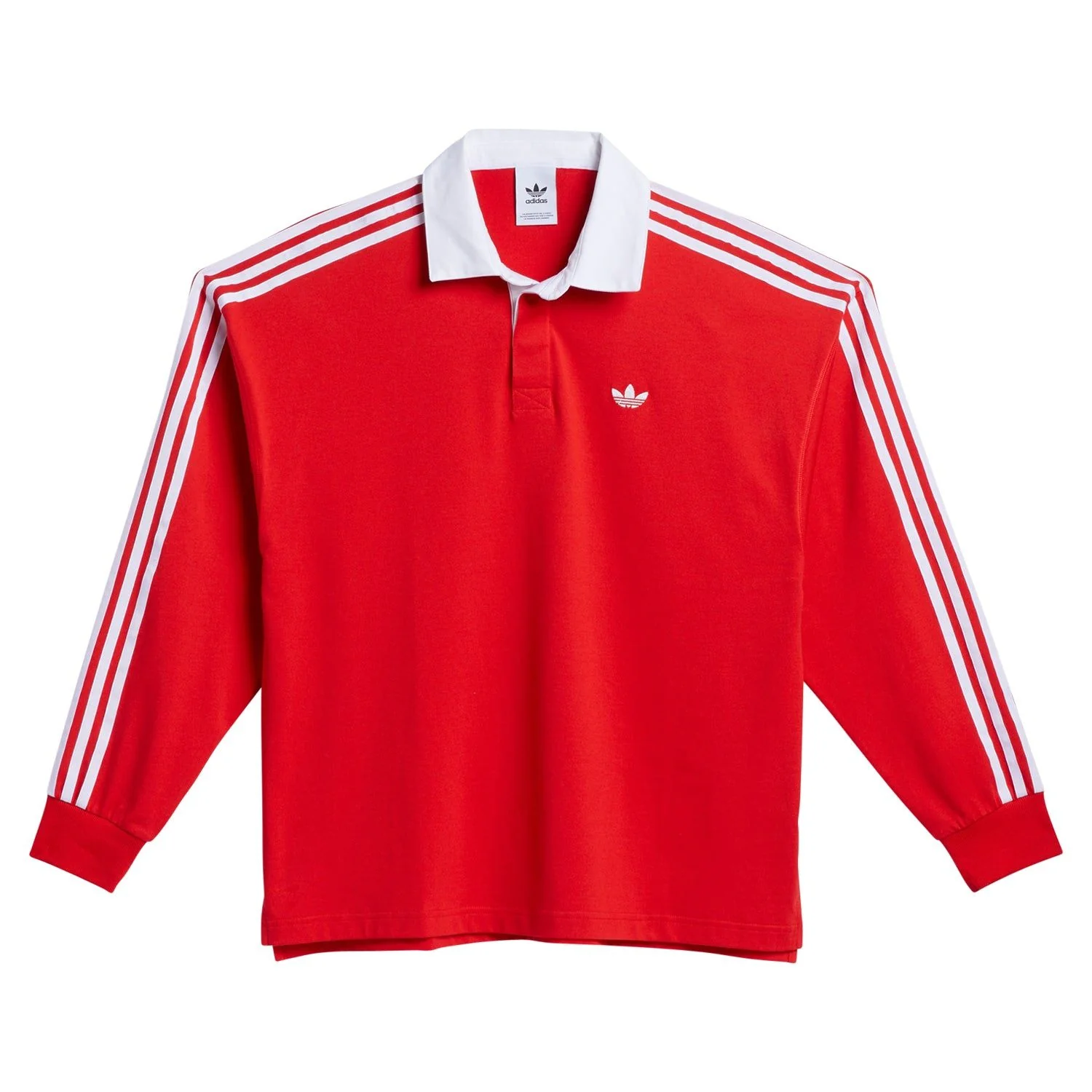 adidas Originals Solid Rugby Jersey - Red - Image 2