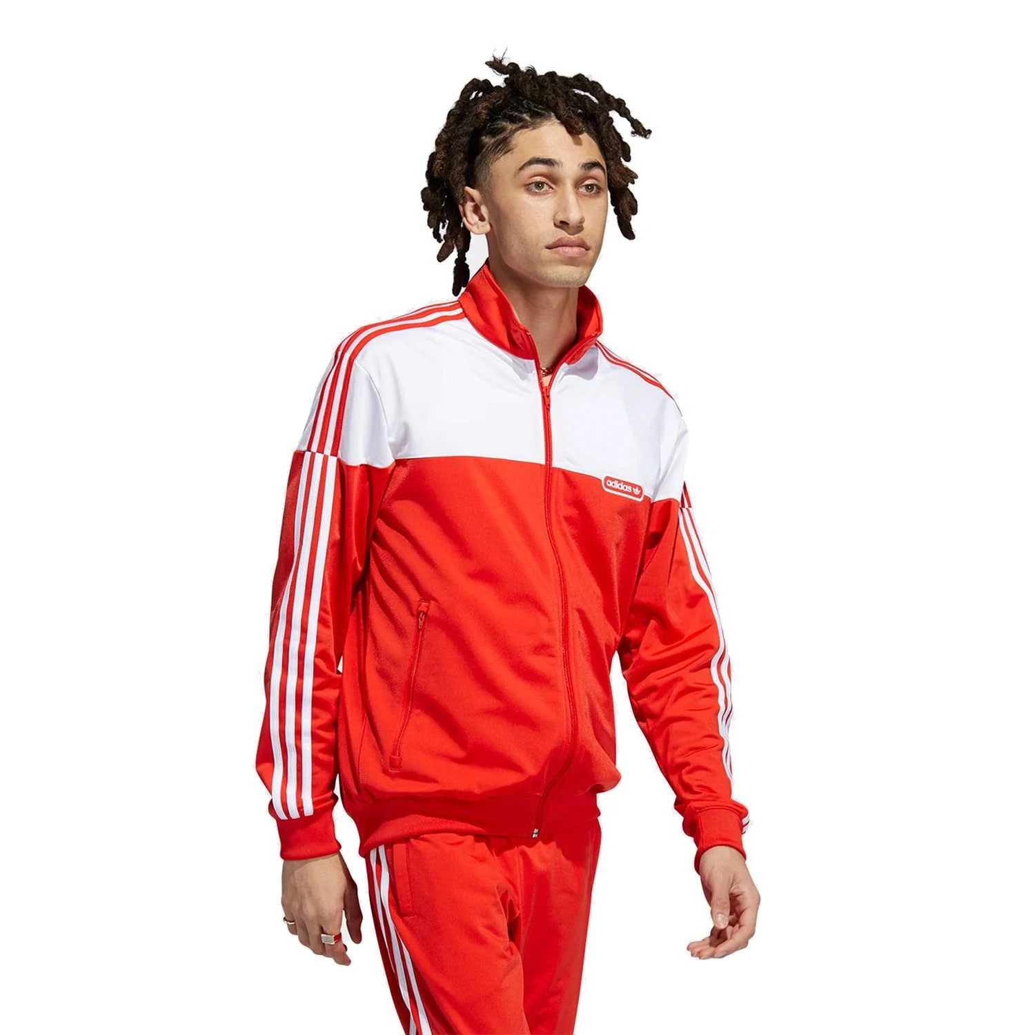 adidas Originals Split Firebird Track Top - Red - Image 4