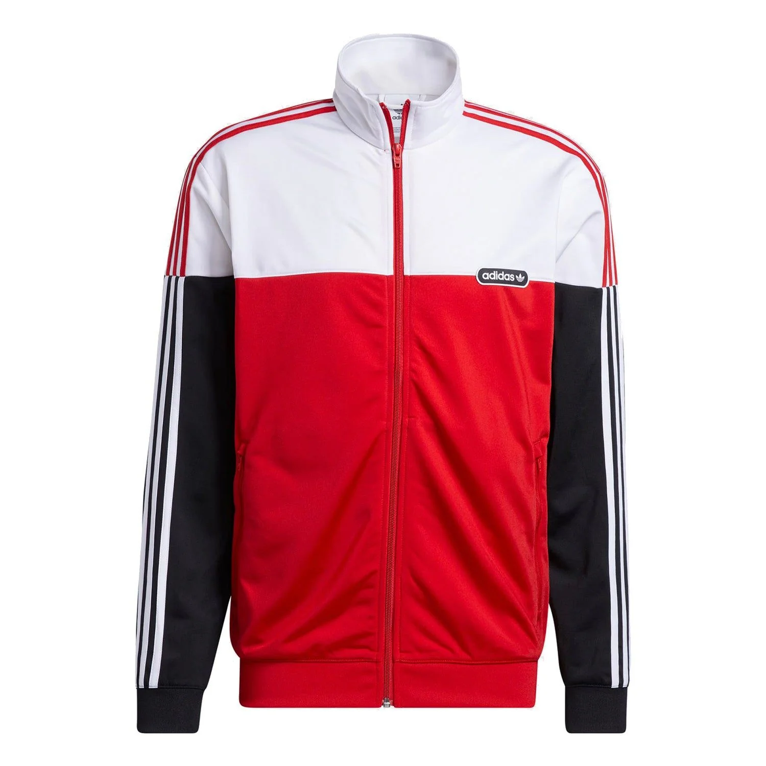 adidas Originals Split Firebird Track Top - Red/White