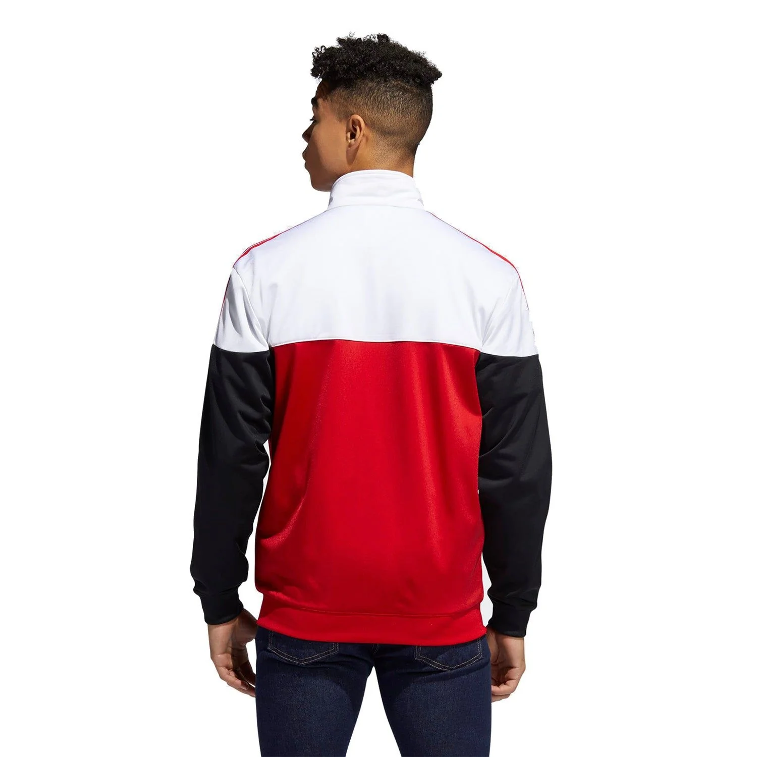 adidas Originals Split Firebird Track Top - Red/White - Image 3