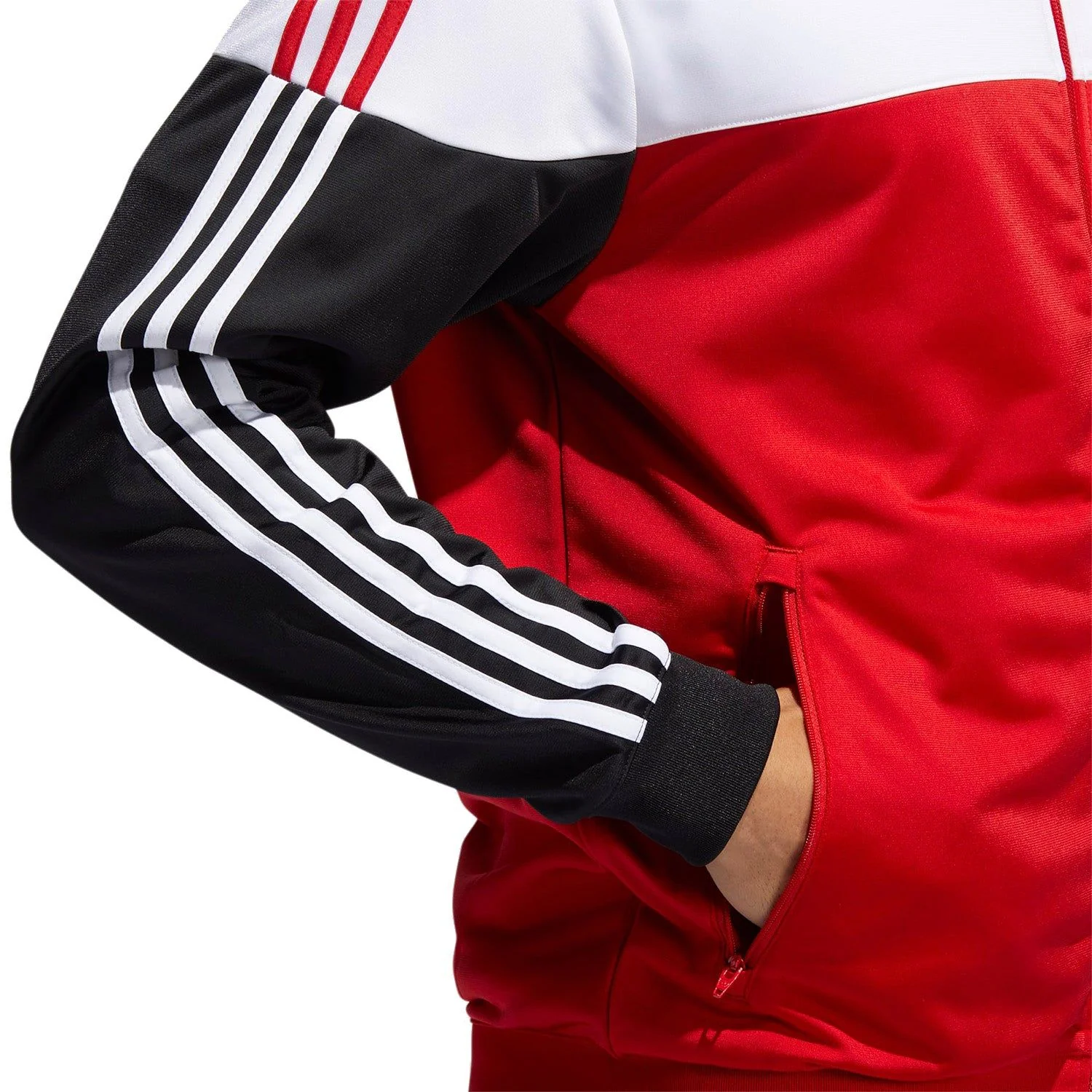 adidas Originals Split Firebird Track Top - Red/White - Image 5