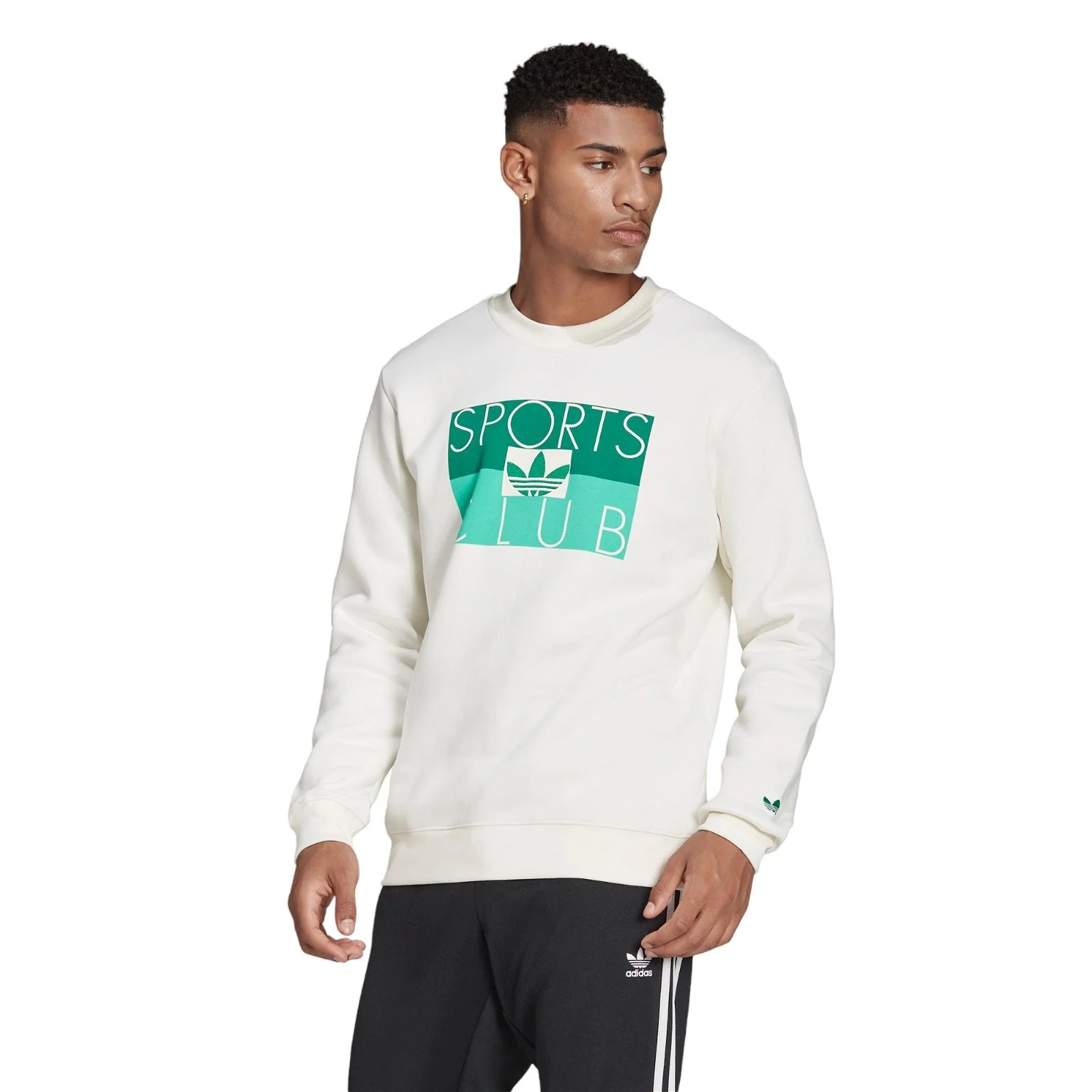 adidas Originals Sports Club Crew Neck Sweatshirt - White - Image 2