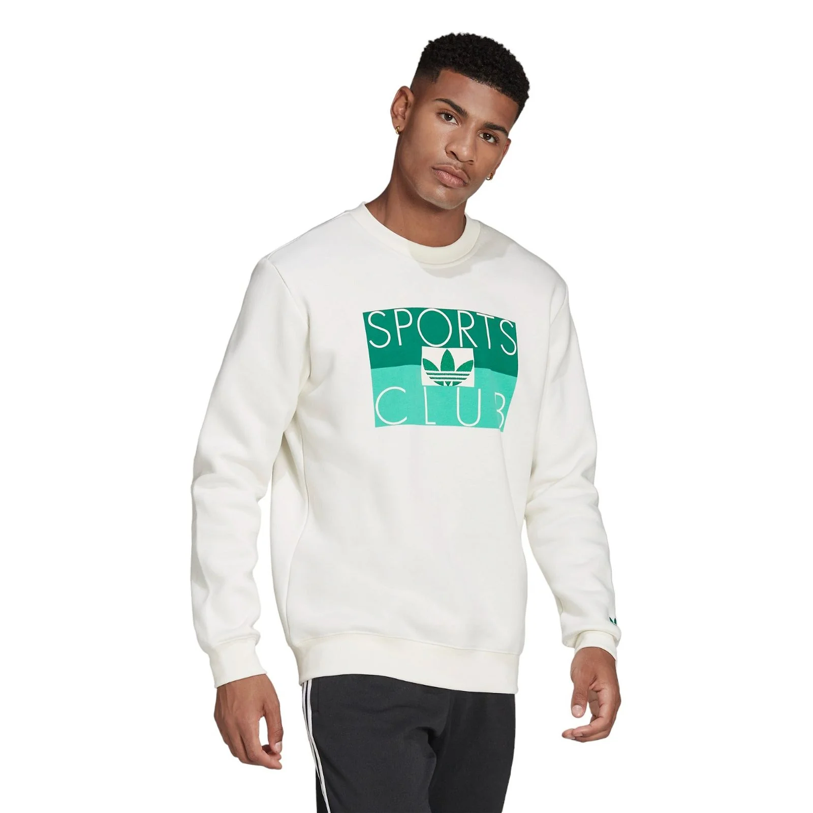 adidas Originals Sports Club Crew Neck Sweatshirt - White - Image 3
