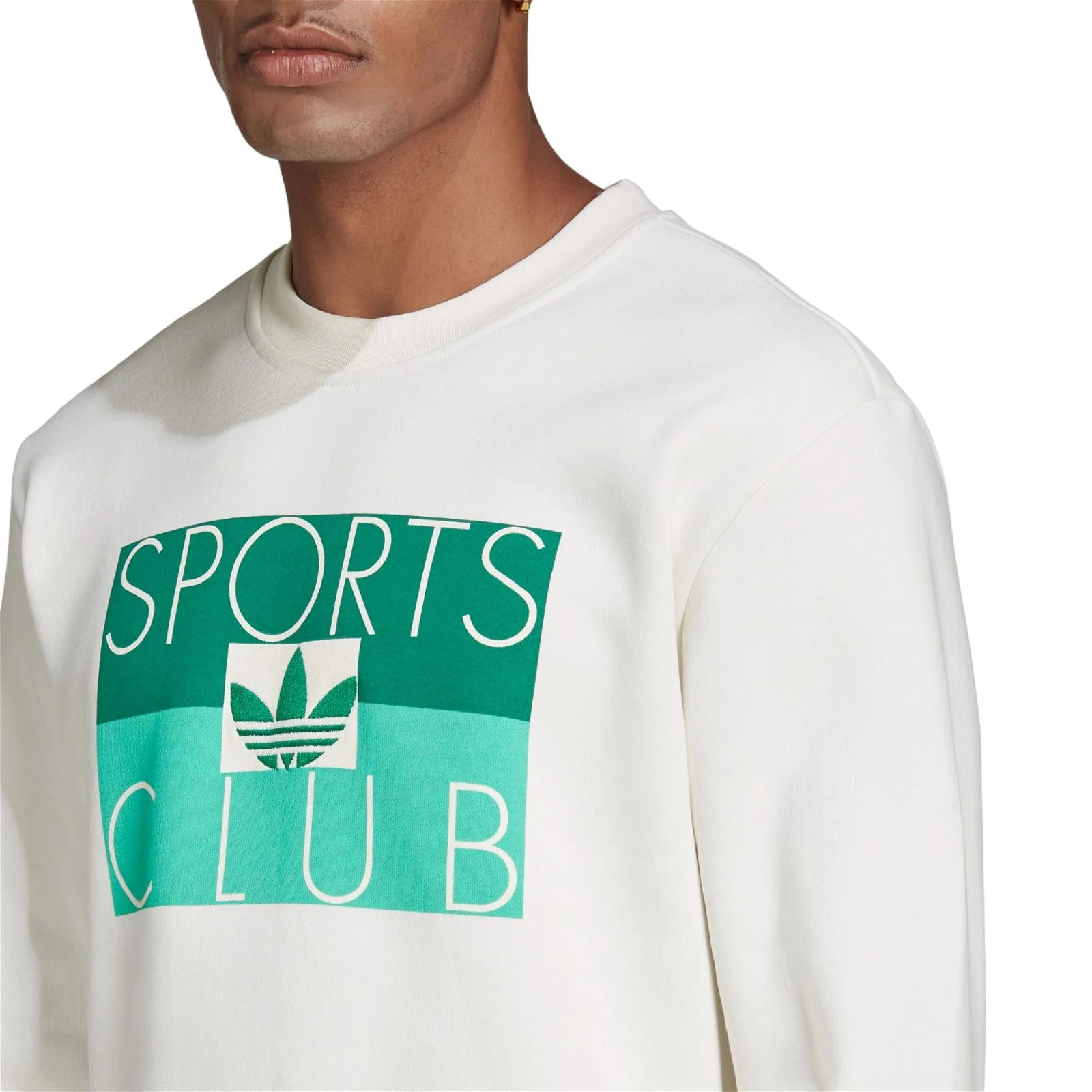 adidas Originals Sports Club Crew Neck Sweatshirt - White - Image 4