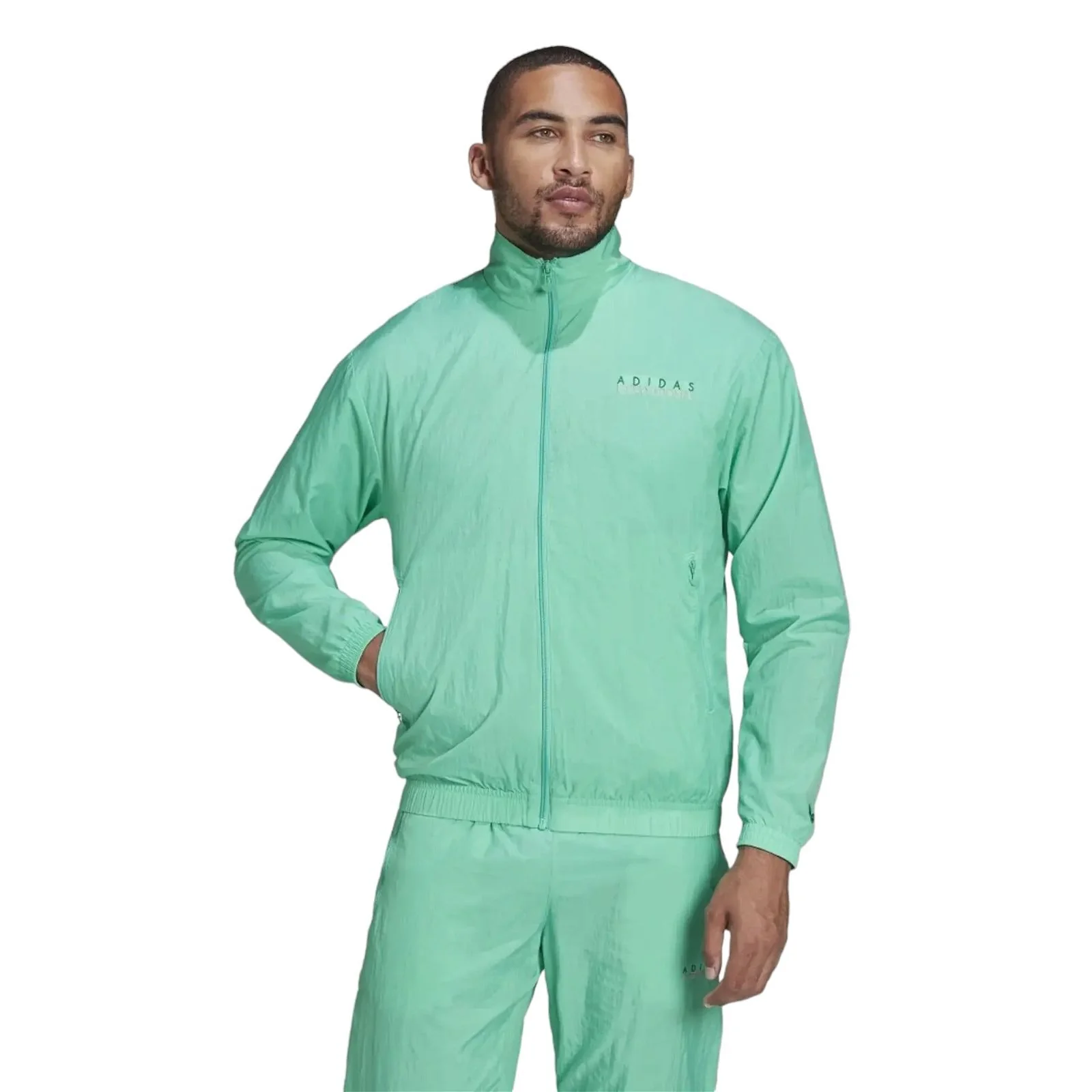 adidas Originals Sports Club Track Top - Hi-Res Green - Image 3