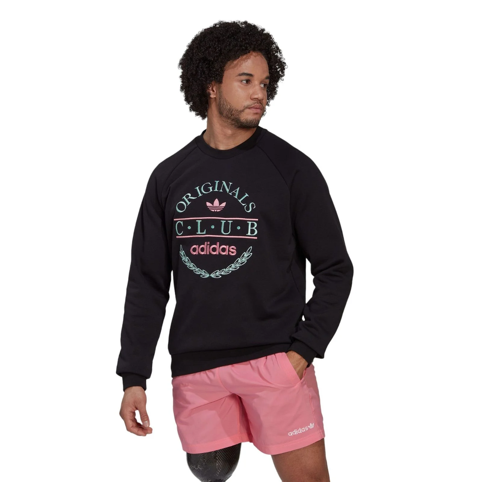 adidas Originals Sports Resort Club Sweatshirt - Black - Image 3
