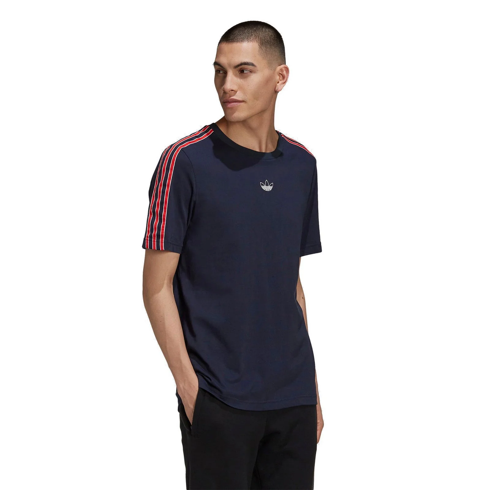 adidas Originals SPRT 3-Stripes Tee - Navy - Image 3