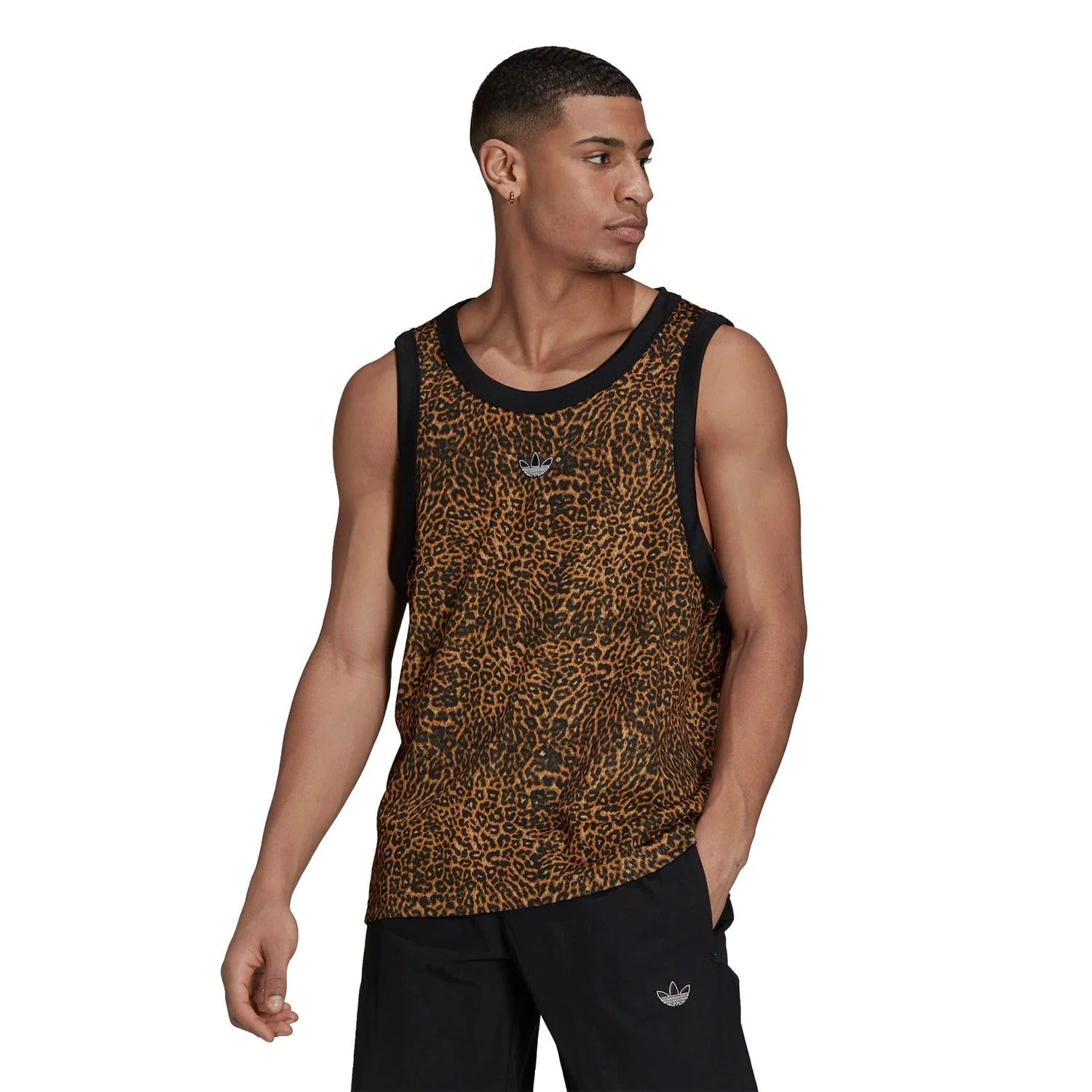 adidas Originals SPRT Allover Print Animal BB Vest - Beige Tone - Image 2