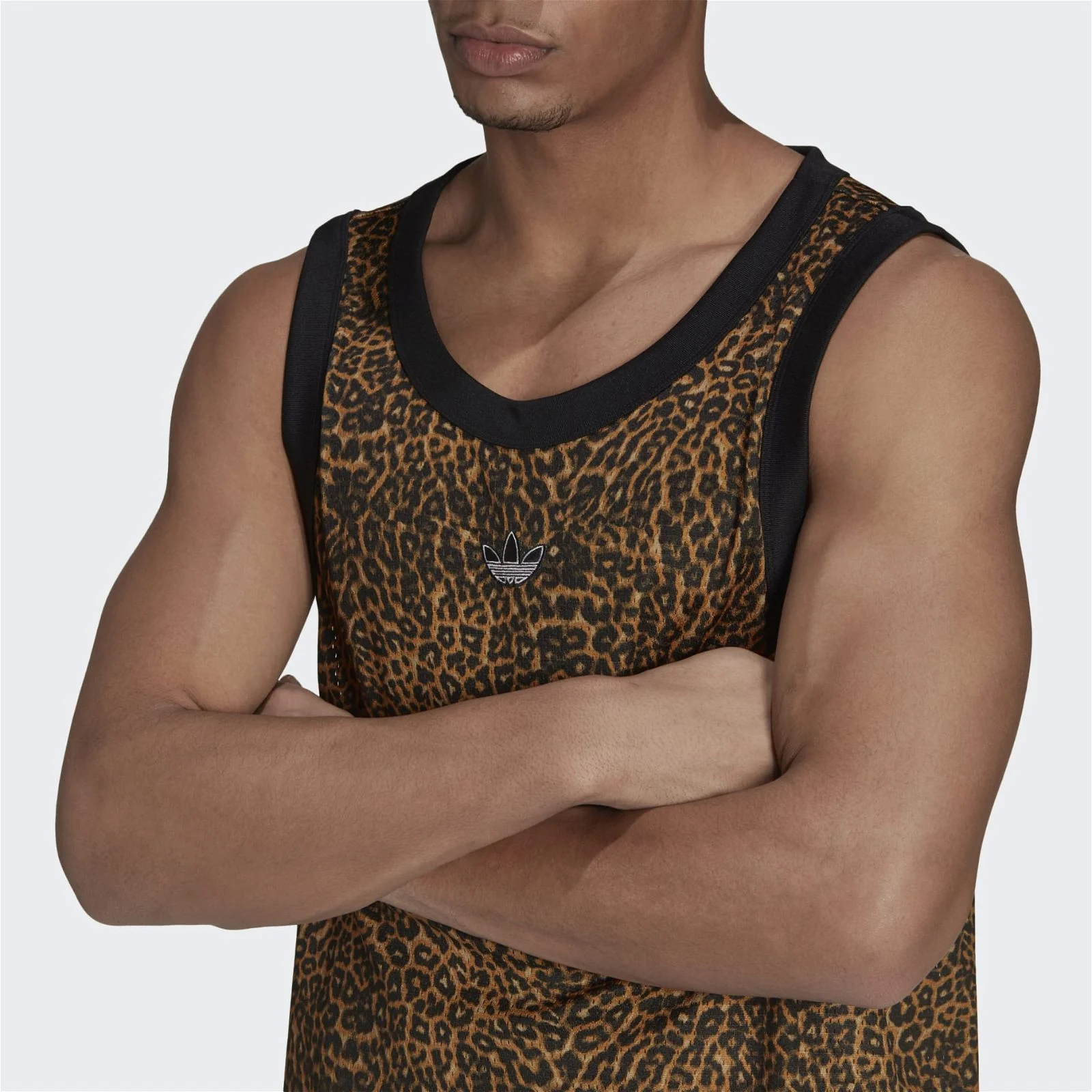adidas Originals SPRT Allover Print Animal BB Vest - Beige Tone - Image 5