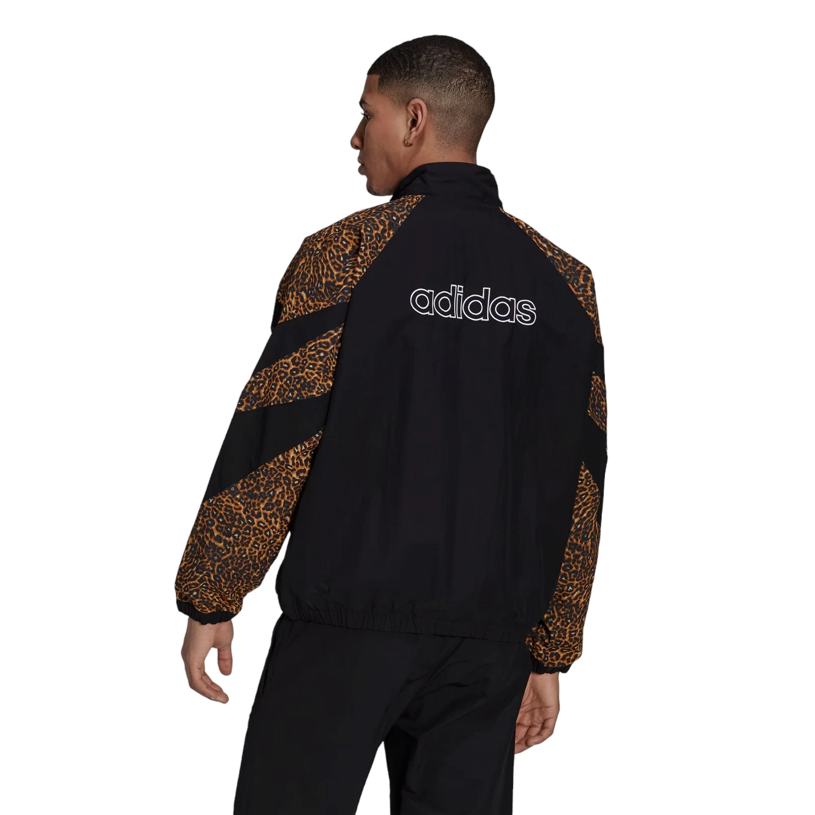 adidas Originals SPRT Animal Print Shark Woven Track Jacket - Black - Image 2