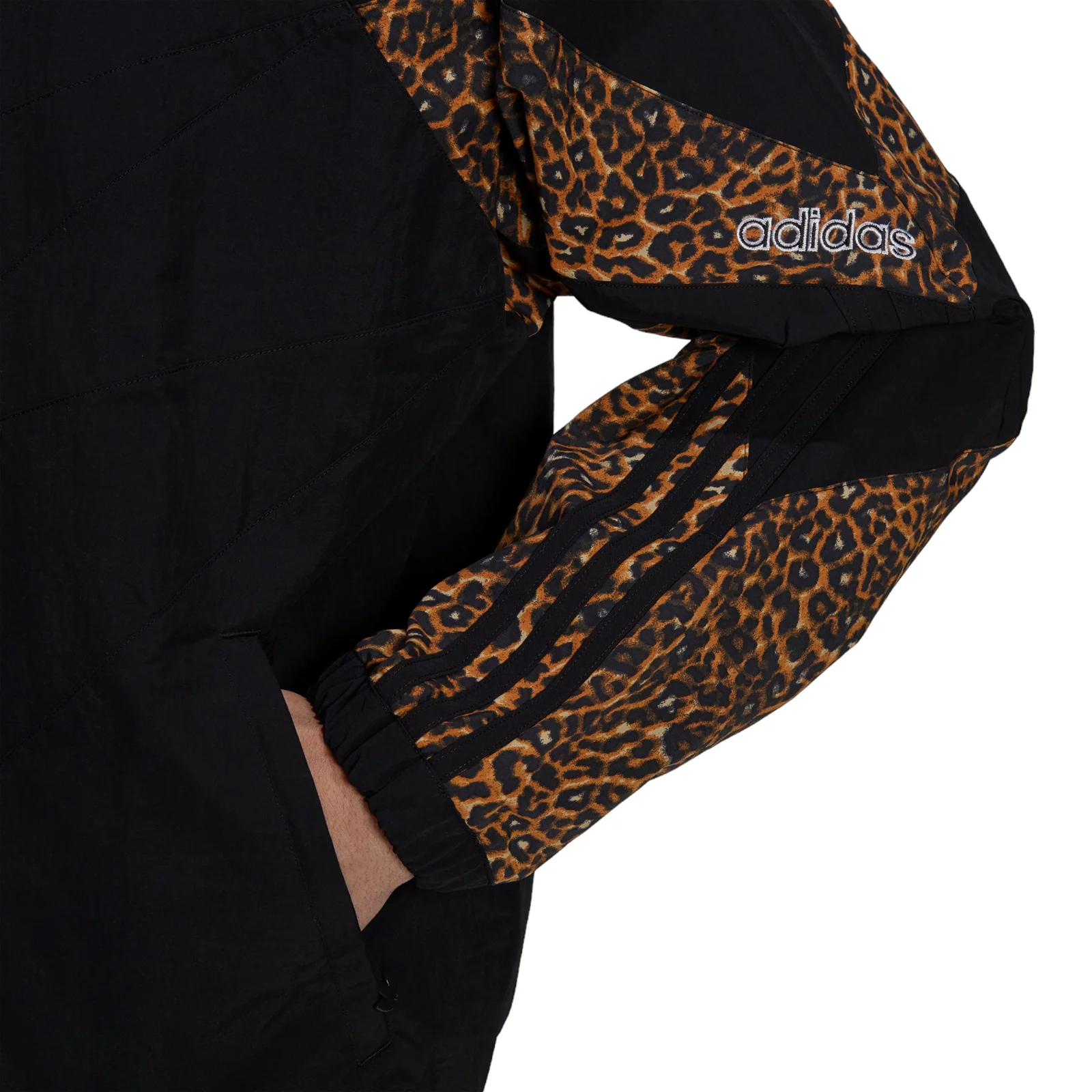 adidas Originals SPRT Animal Print Shark Woven Track Jacket - Black - Image 6