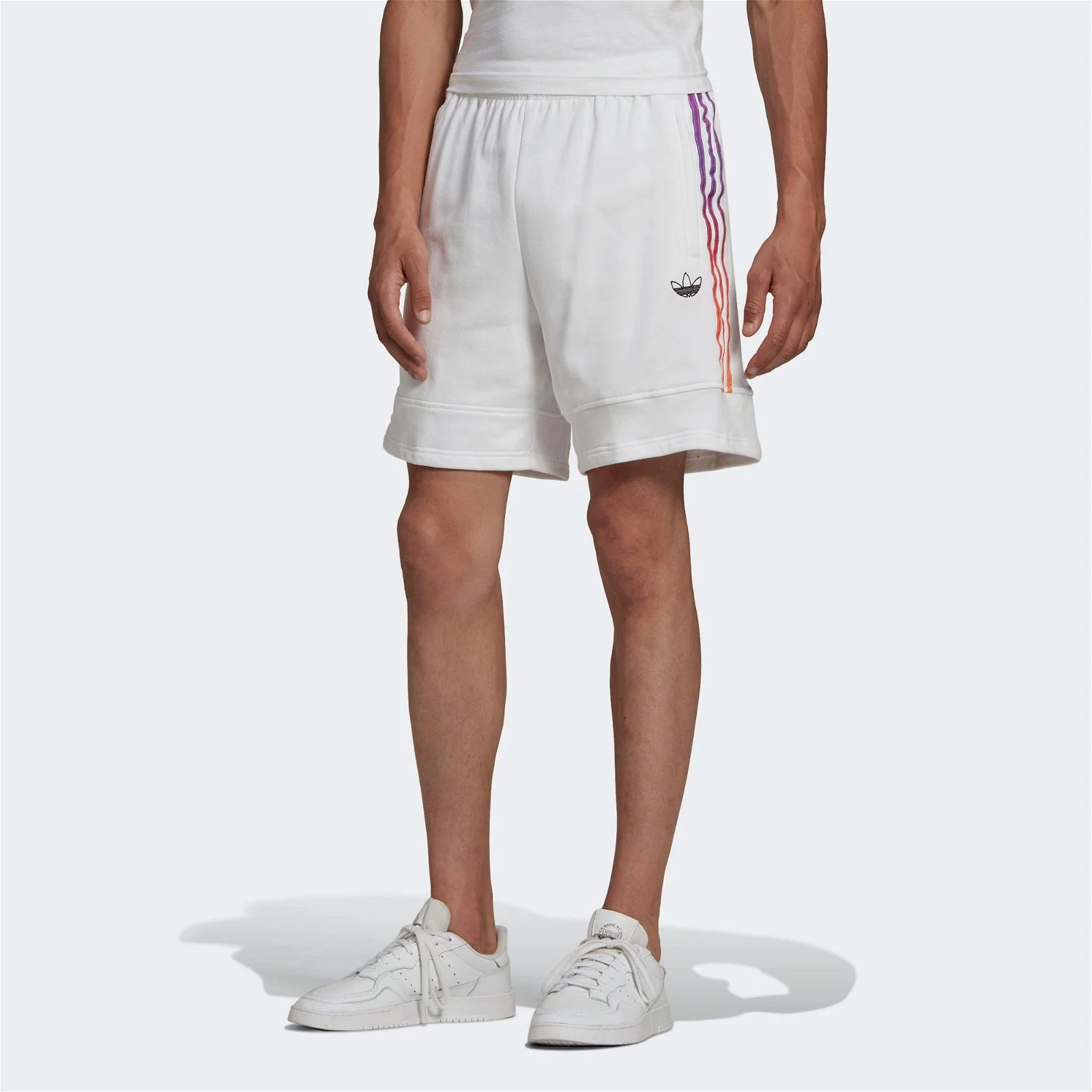 adidas Originals SPRT Foundation Sweat Shorts - White - Image 2