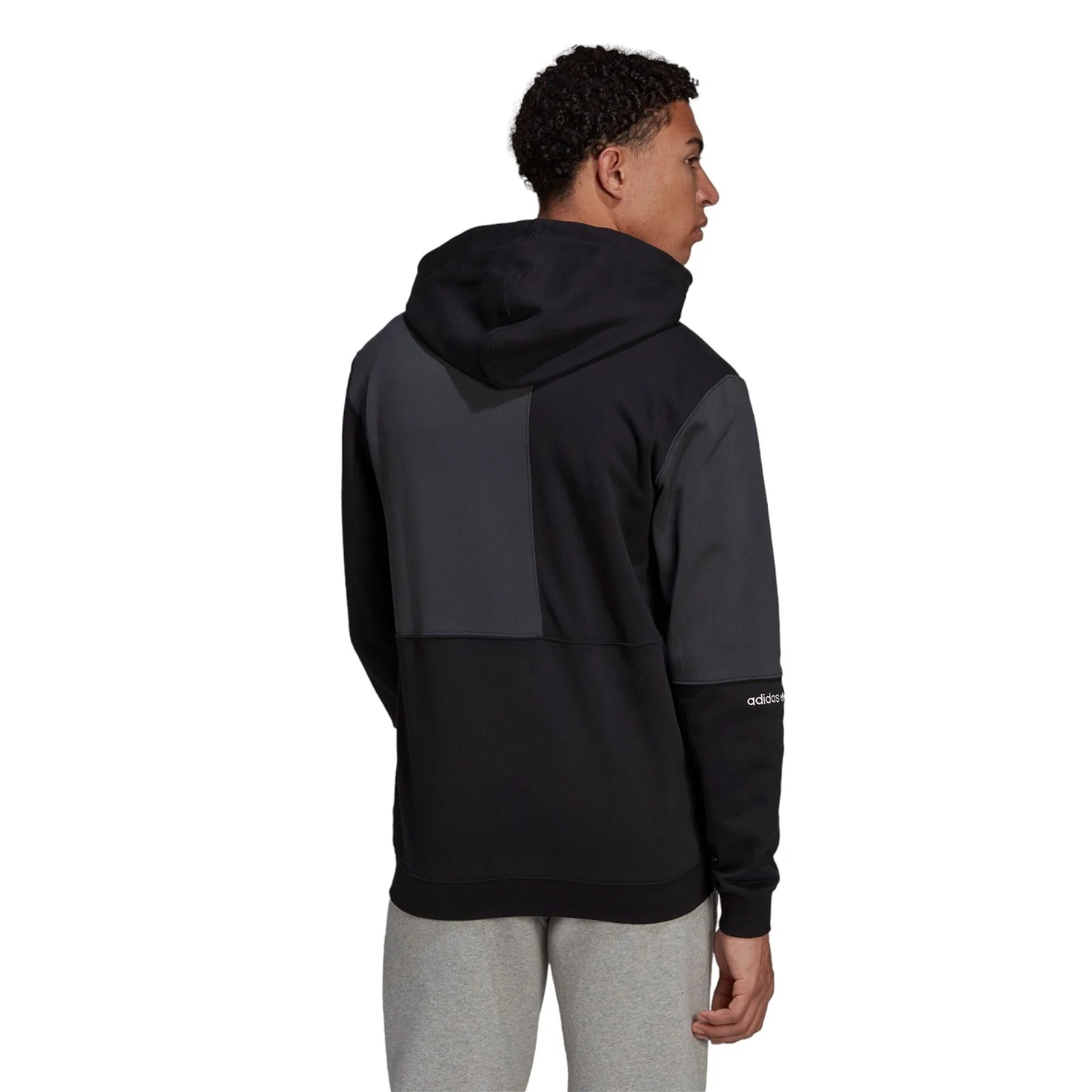 adidas Originals SPRT French Terry Zip Hoodie - Black / Carbon - Image 3