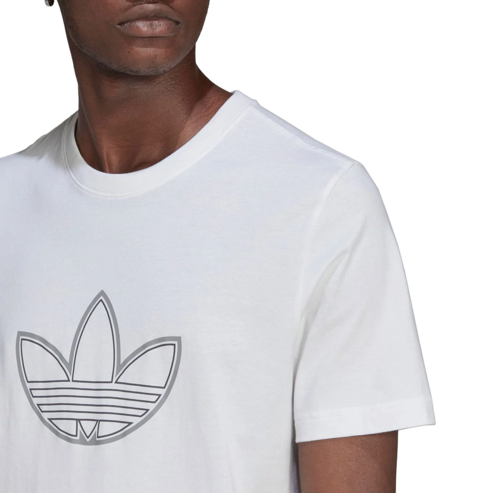 adidas Originals SPRT Outline Logo Tee - White - Image 2