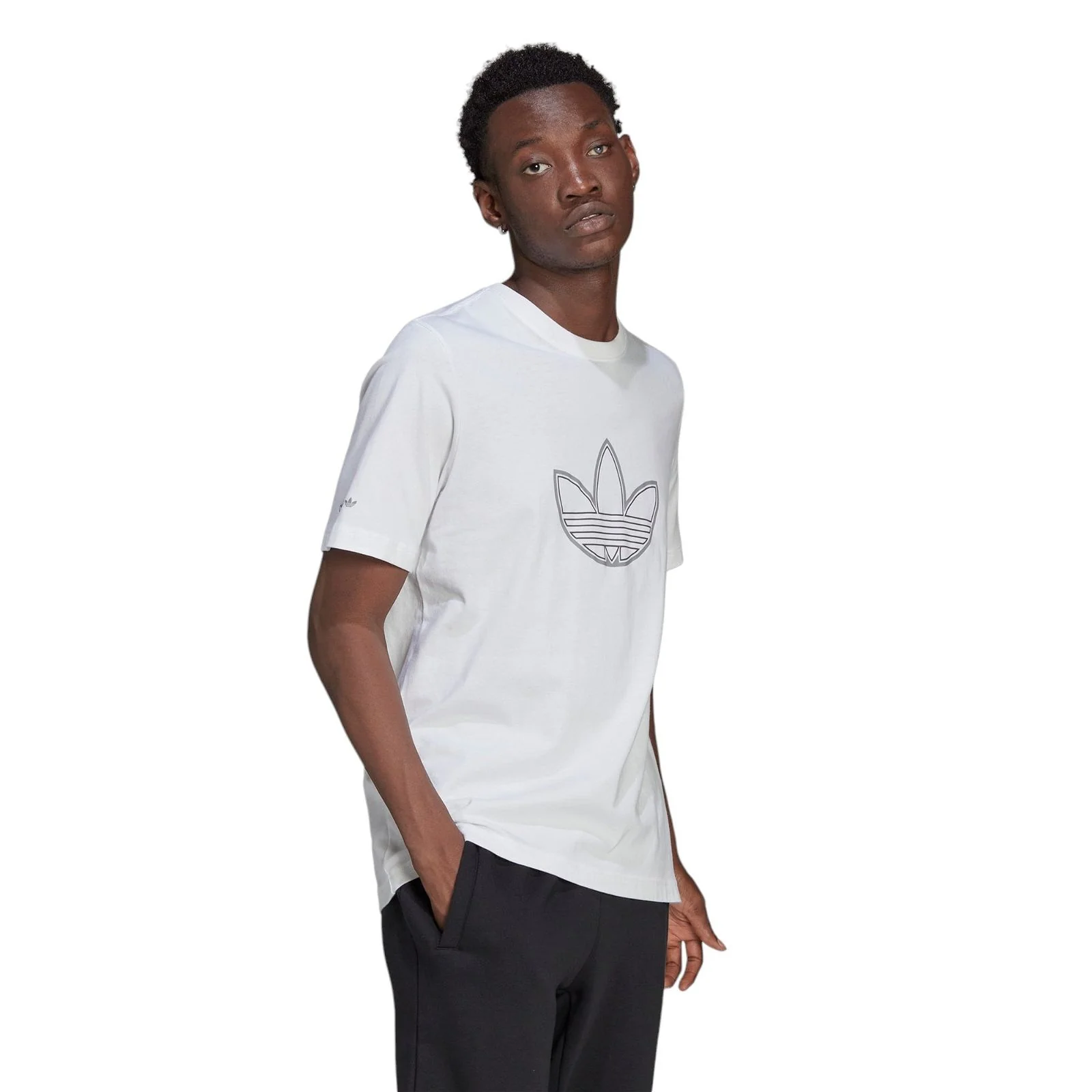 adidas Originals SPRT Outline Logo Tee - White - Image 3