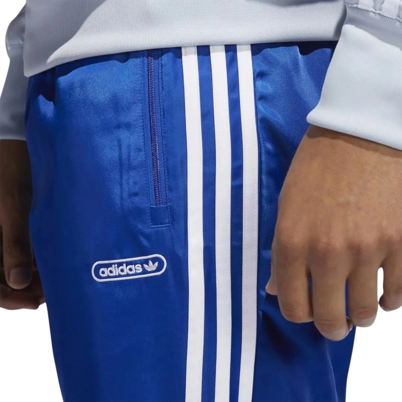 adidas Originals SPRT Satin Firebird Tracksuit Bottoms - Blue - Image 6