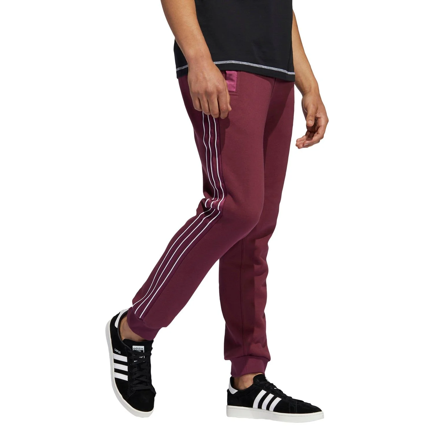 adidas Originals SPRT Shadow 3-Stripes Joggers - Burgundy - Image 2