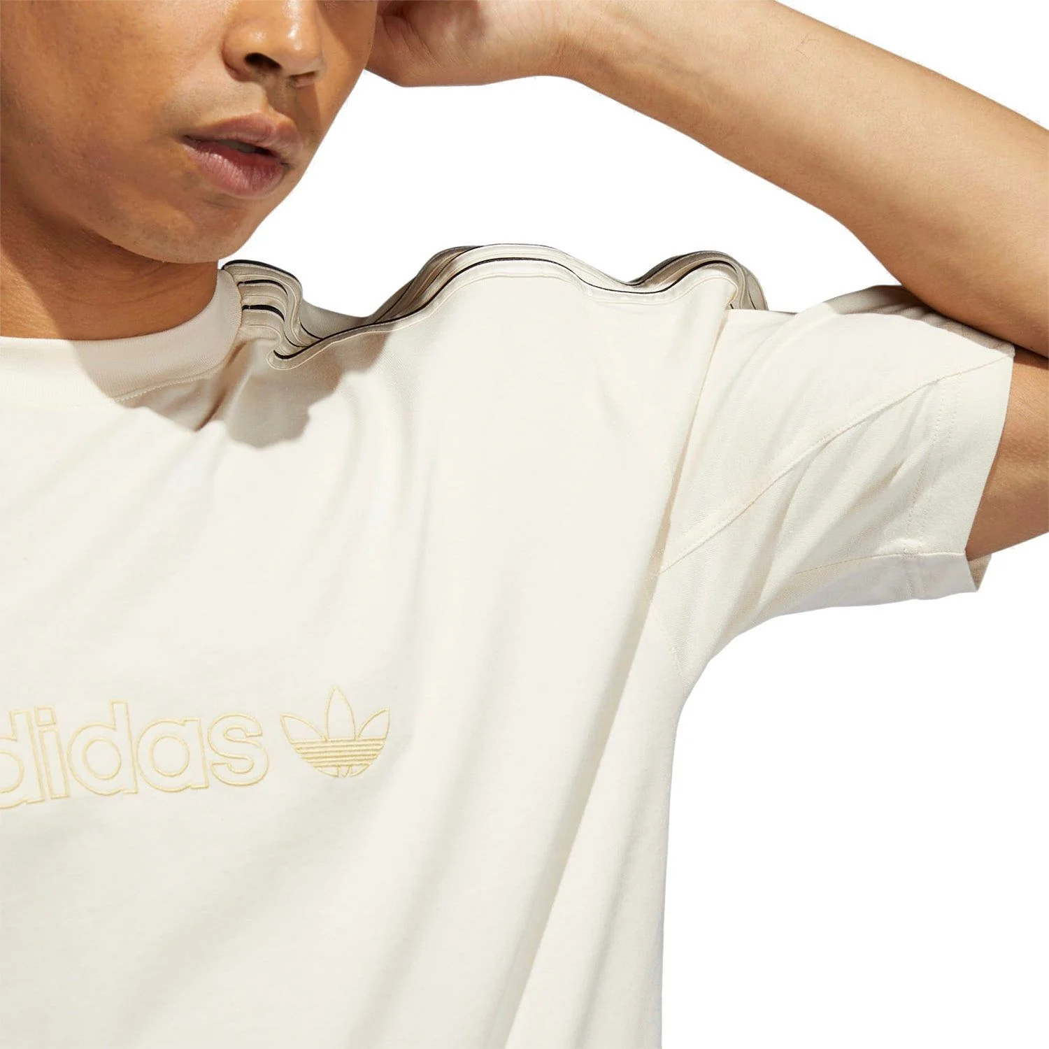 adidas Originals SPRT Shadow 3-Stripes T-Shirt - White - Image 6